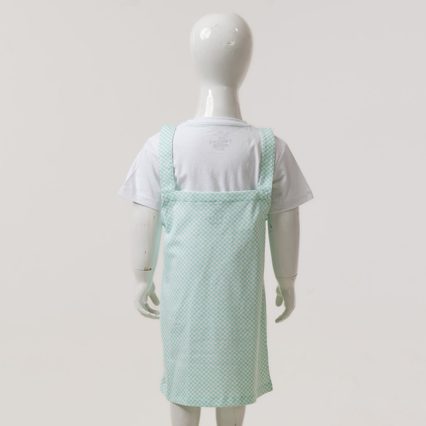 Baby Girls White & Aqua Romper Set