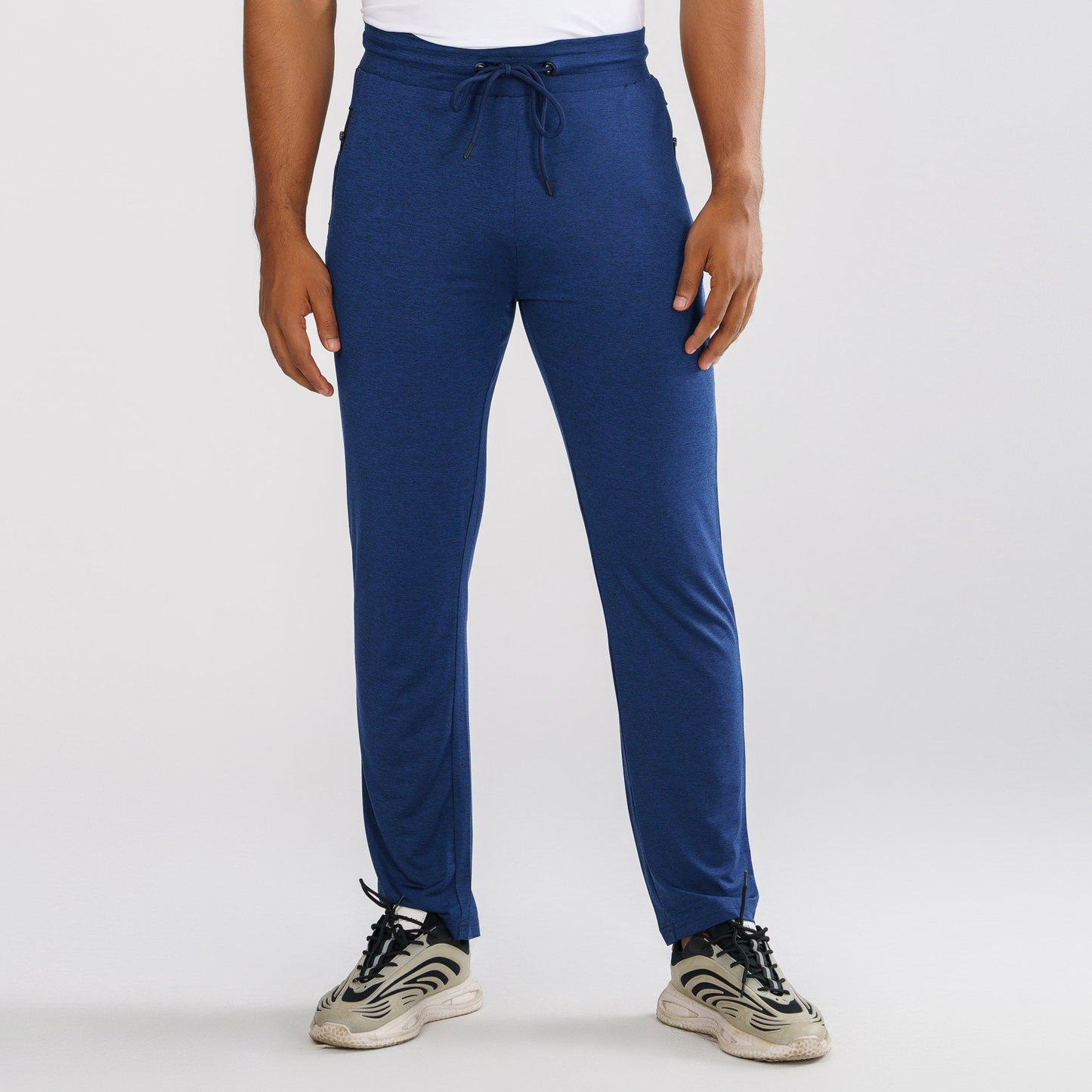 Mens Navy Melange Joggers