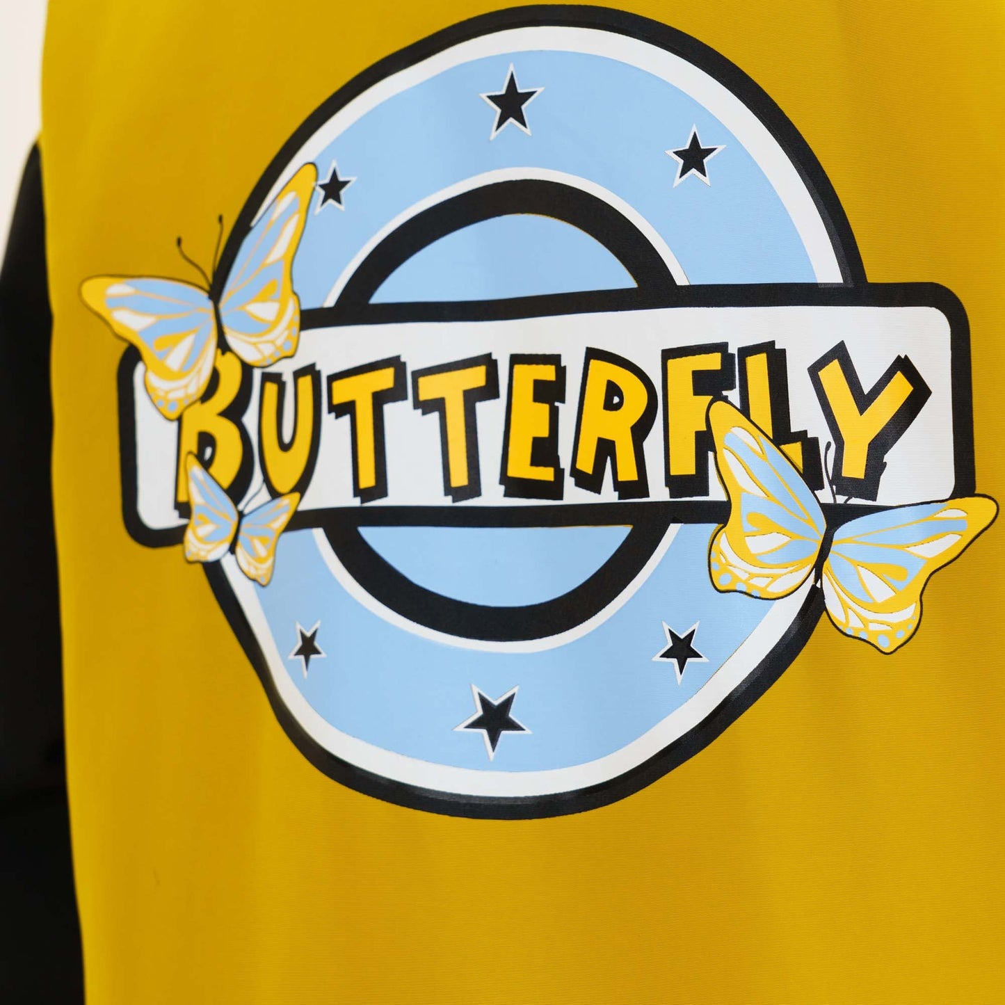 Girl's Mustard Printed Bomber