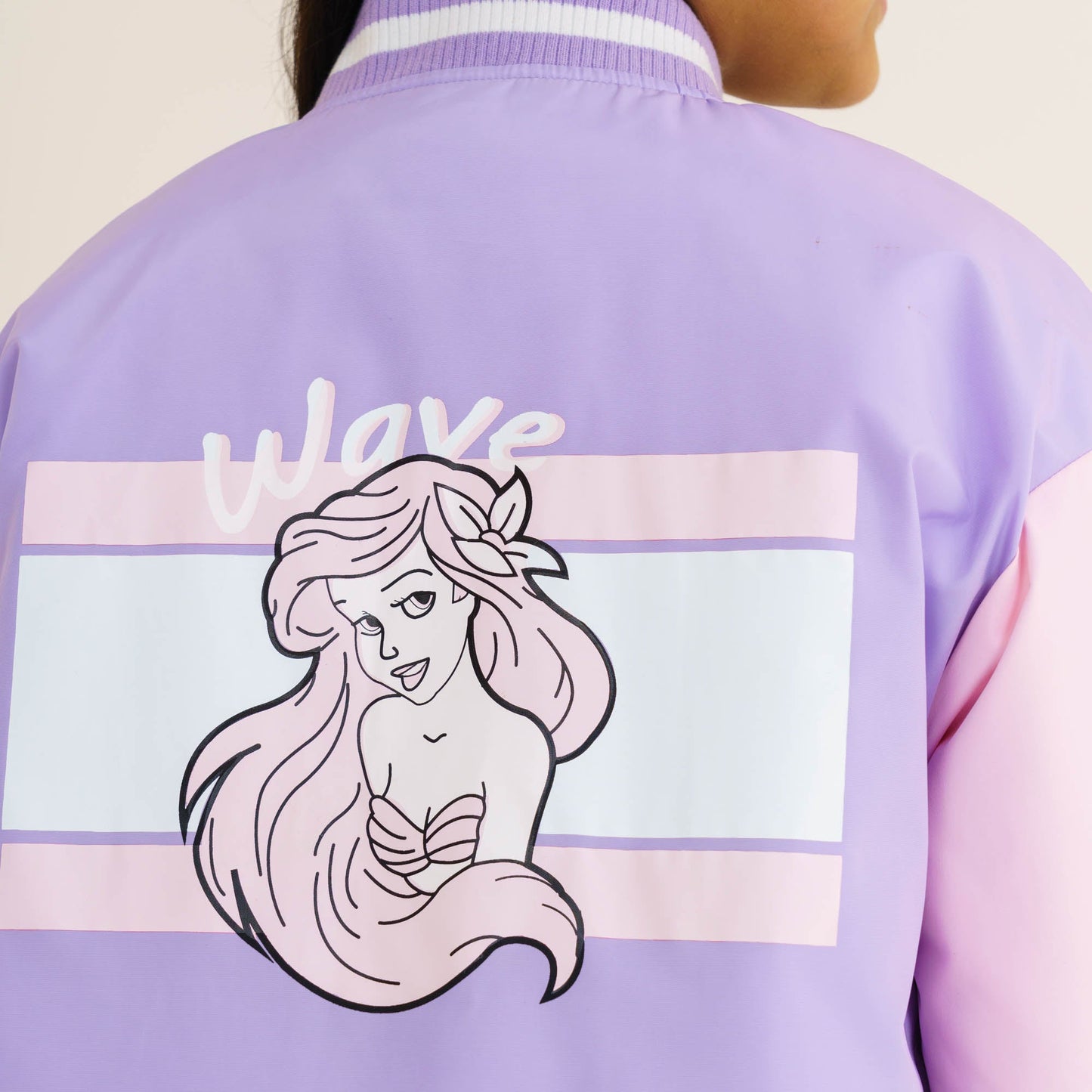Girl's Lavender Printed Bomber