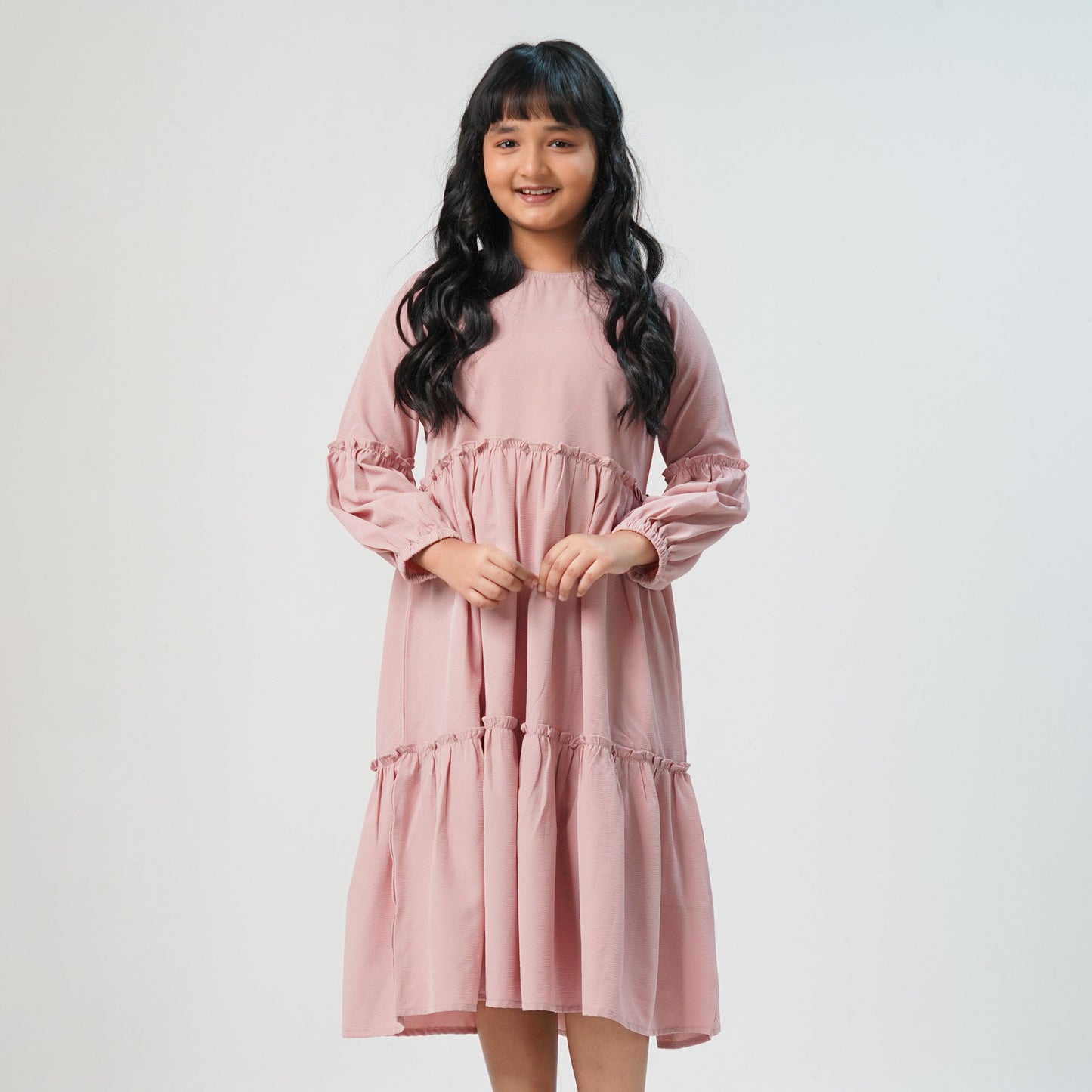 Girls Dusty Pink Dress