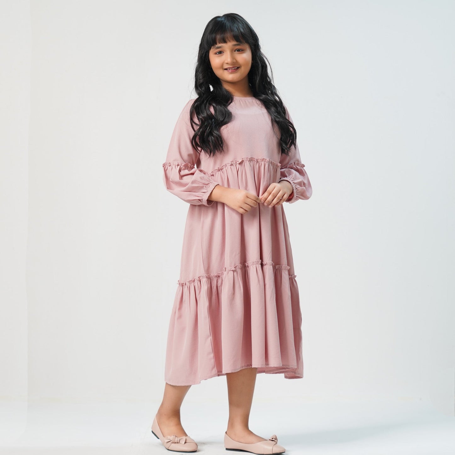 Girls Dusty Pink Dress