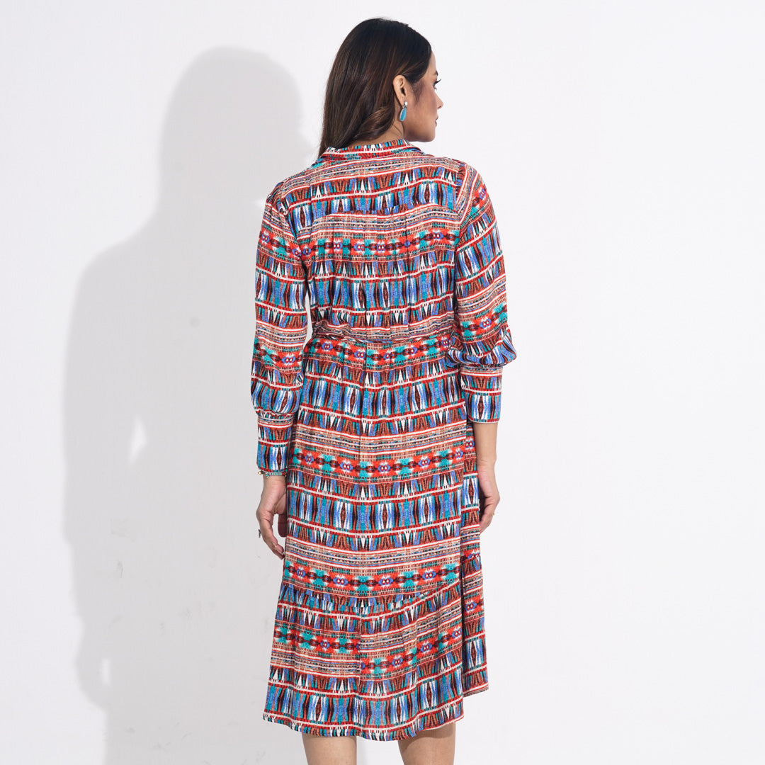 Women Orange Printed Dress