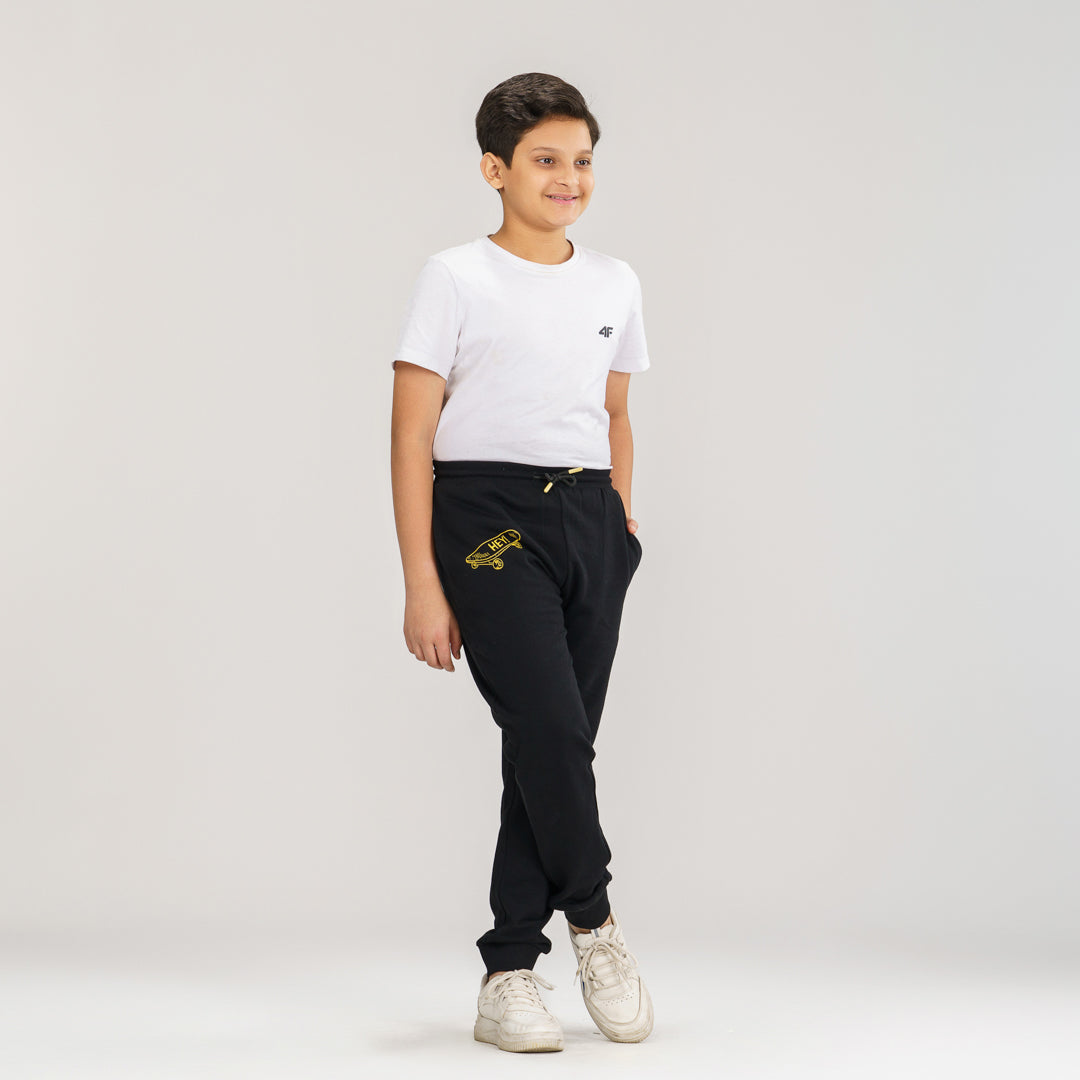 Boys Black Joggers