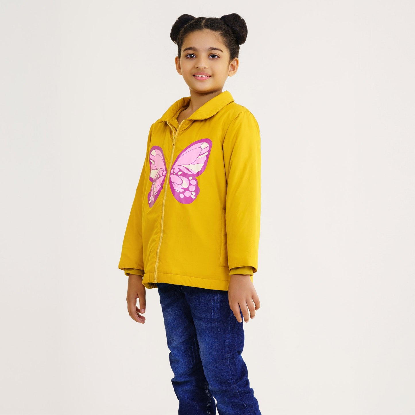 Baby Girls' Mustard Quilted Jacket