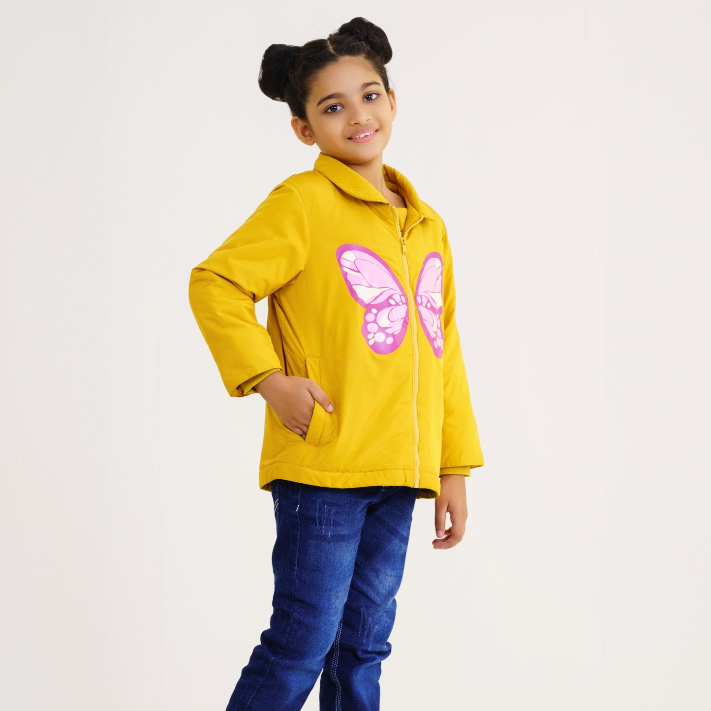 Baby Girls' Mustard Quilted Jacket