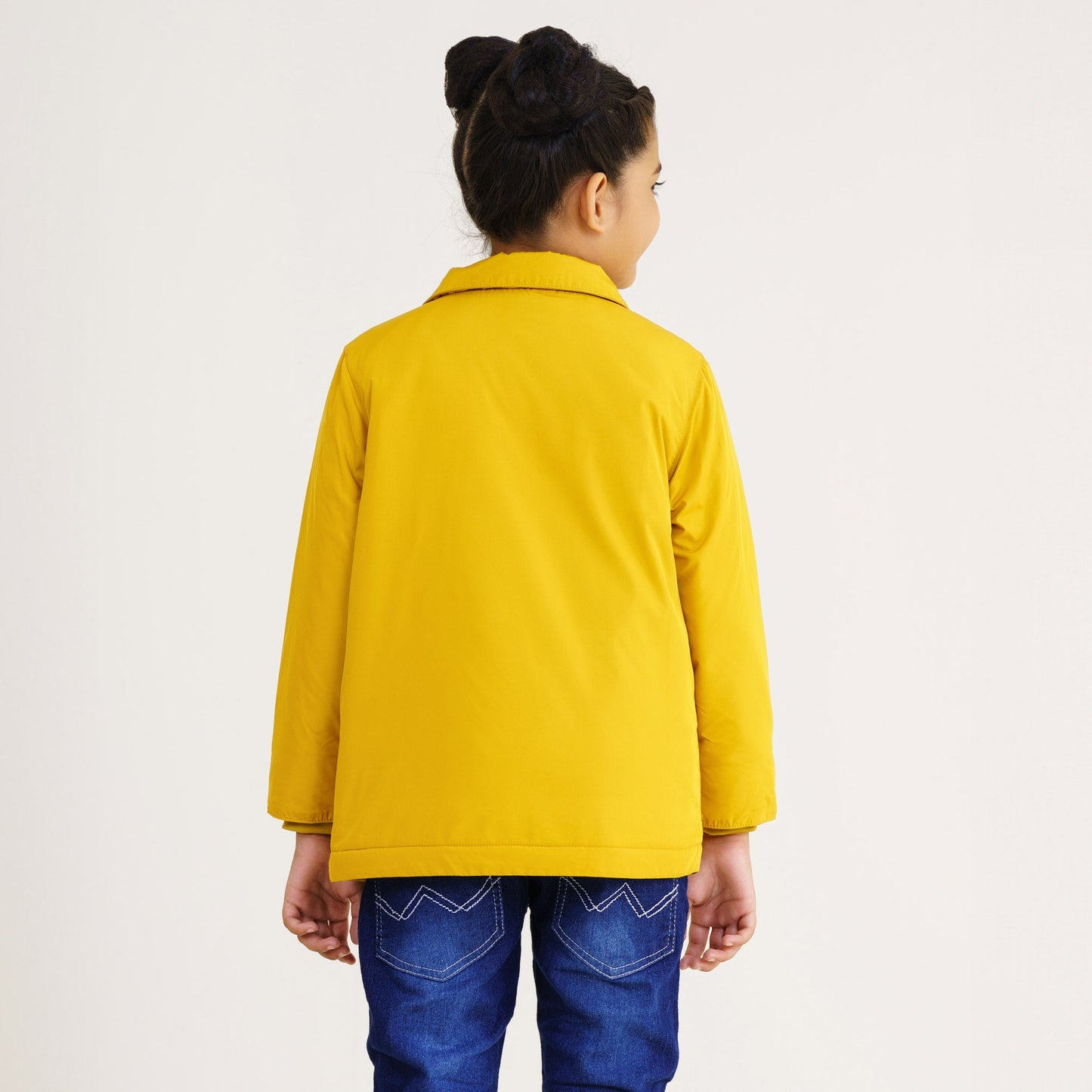 Baby Girls' Mustard Quilted Jacket