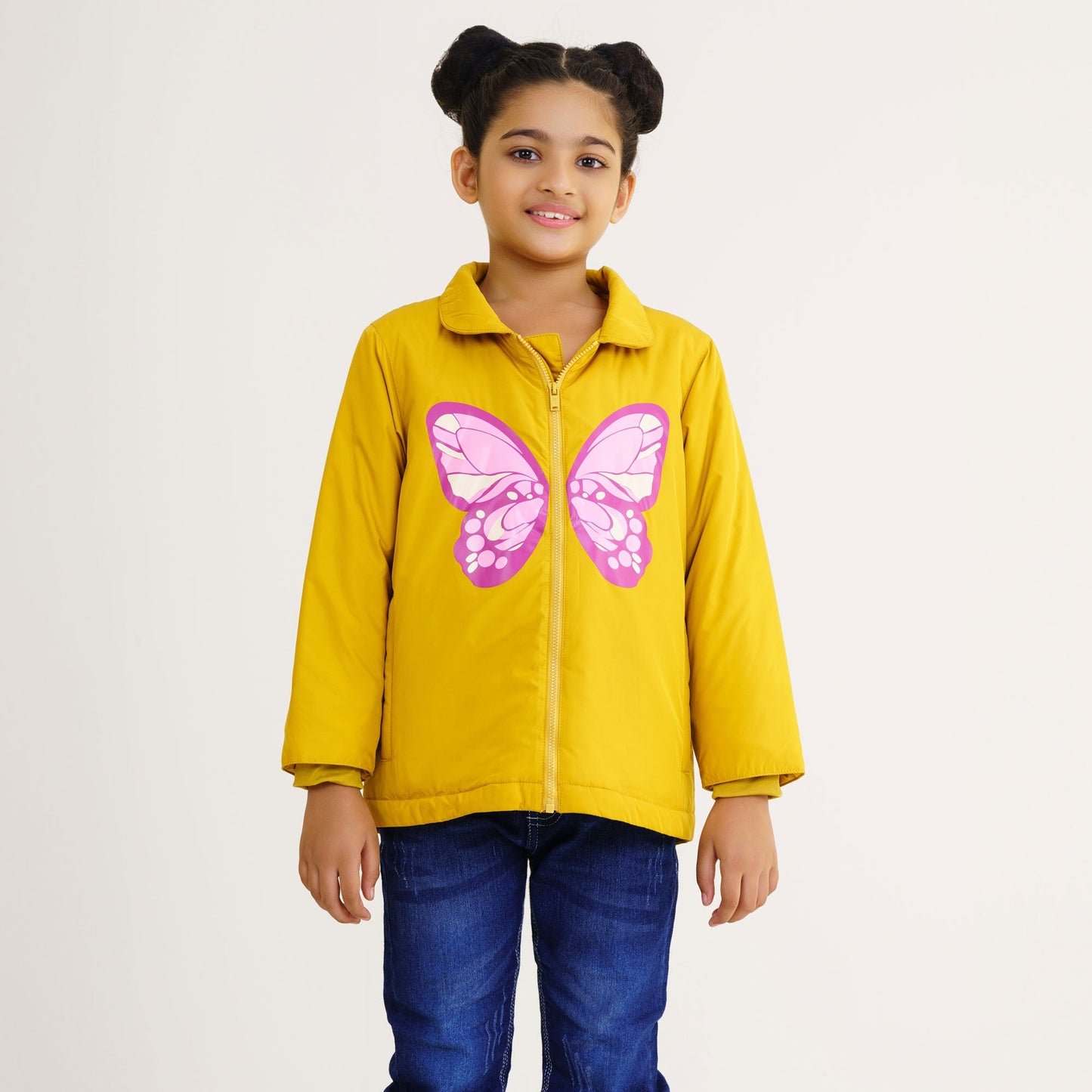 Baby Girls' Mustard Quilted Jacket