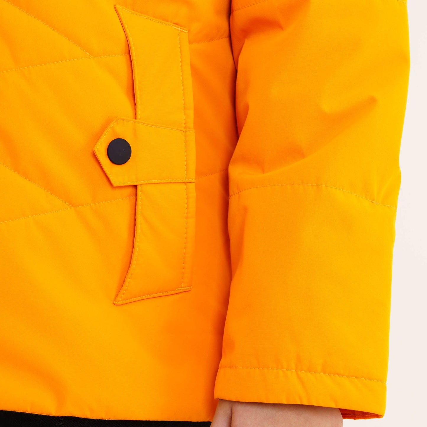 Girl's Quilted Orange Jacket
