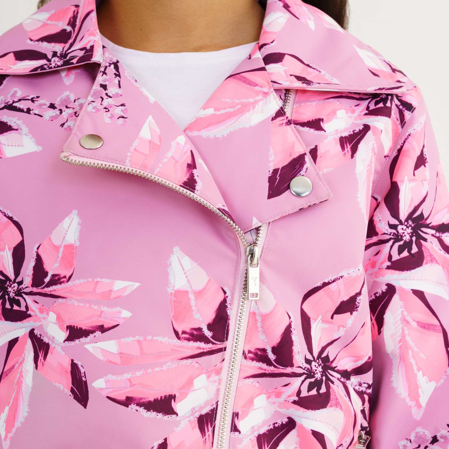 Girl's Pink Printed Shacket