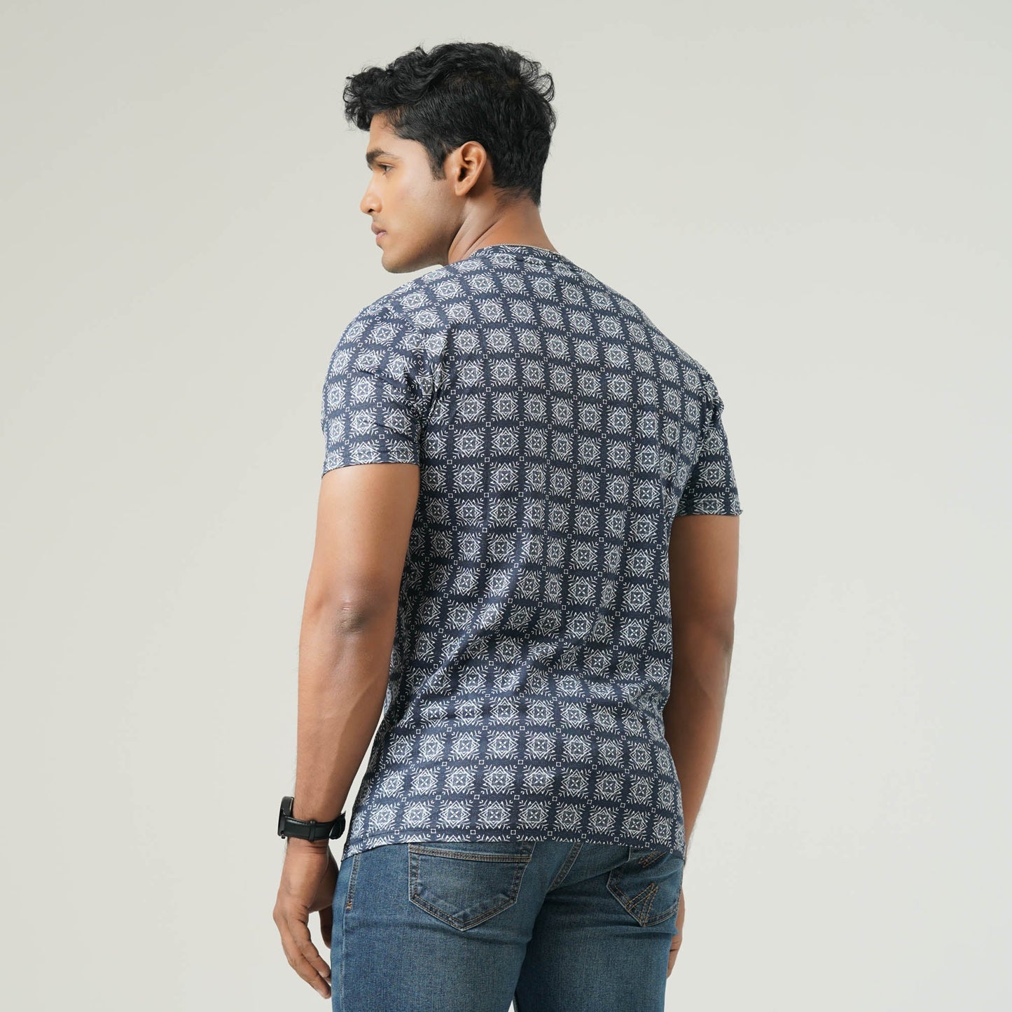 Mens Navy Aop T-shirt