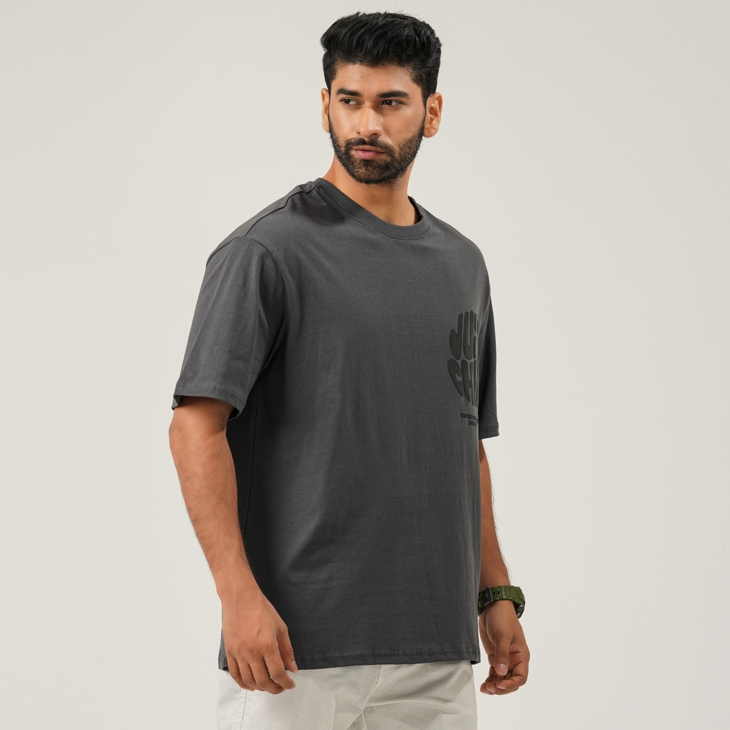 Mens Gray Oversize T-shirt