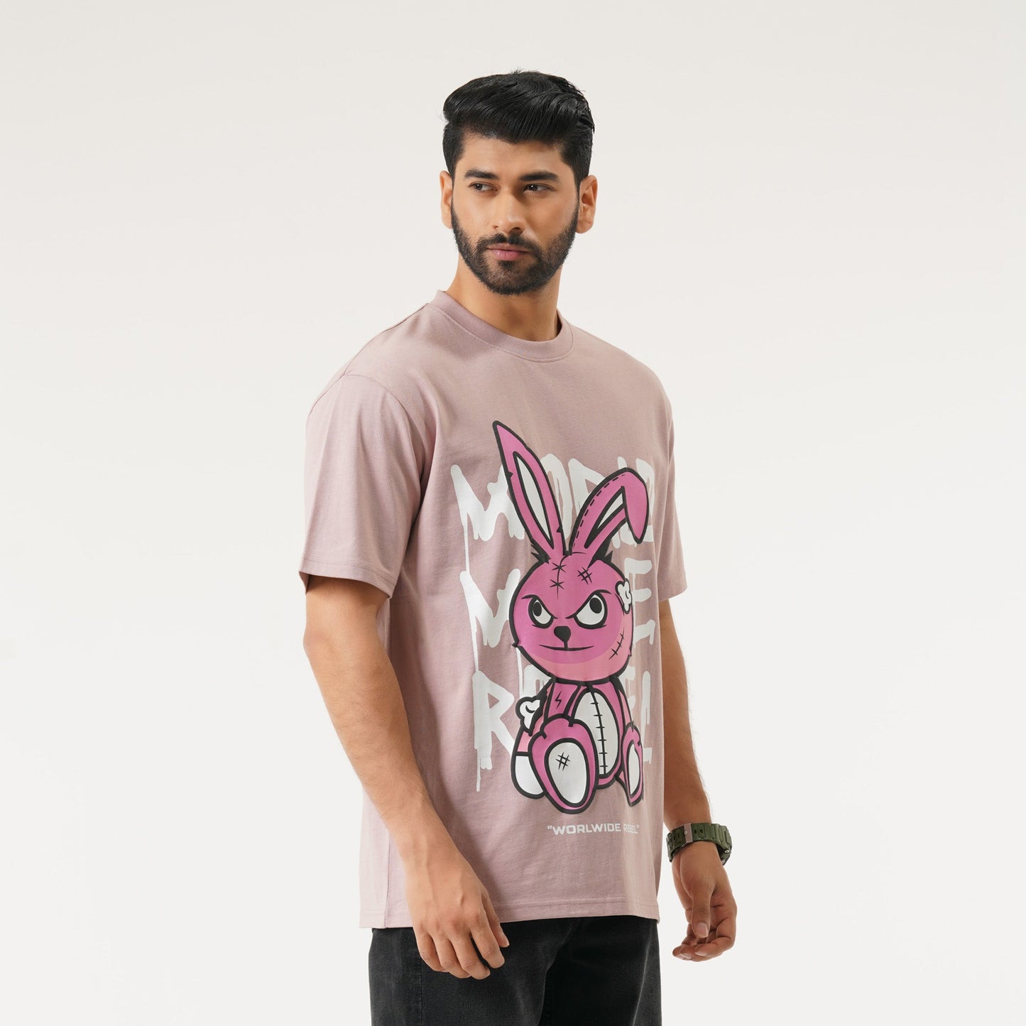 Mens Oversize Dust Pink T-Shirt