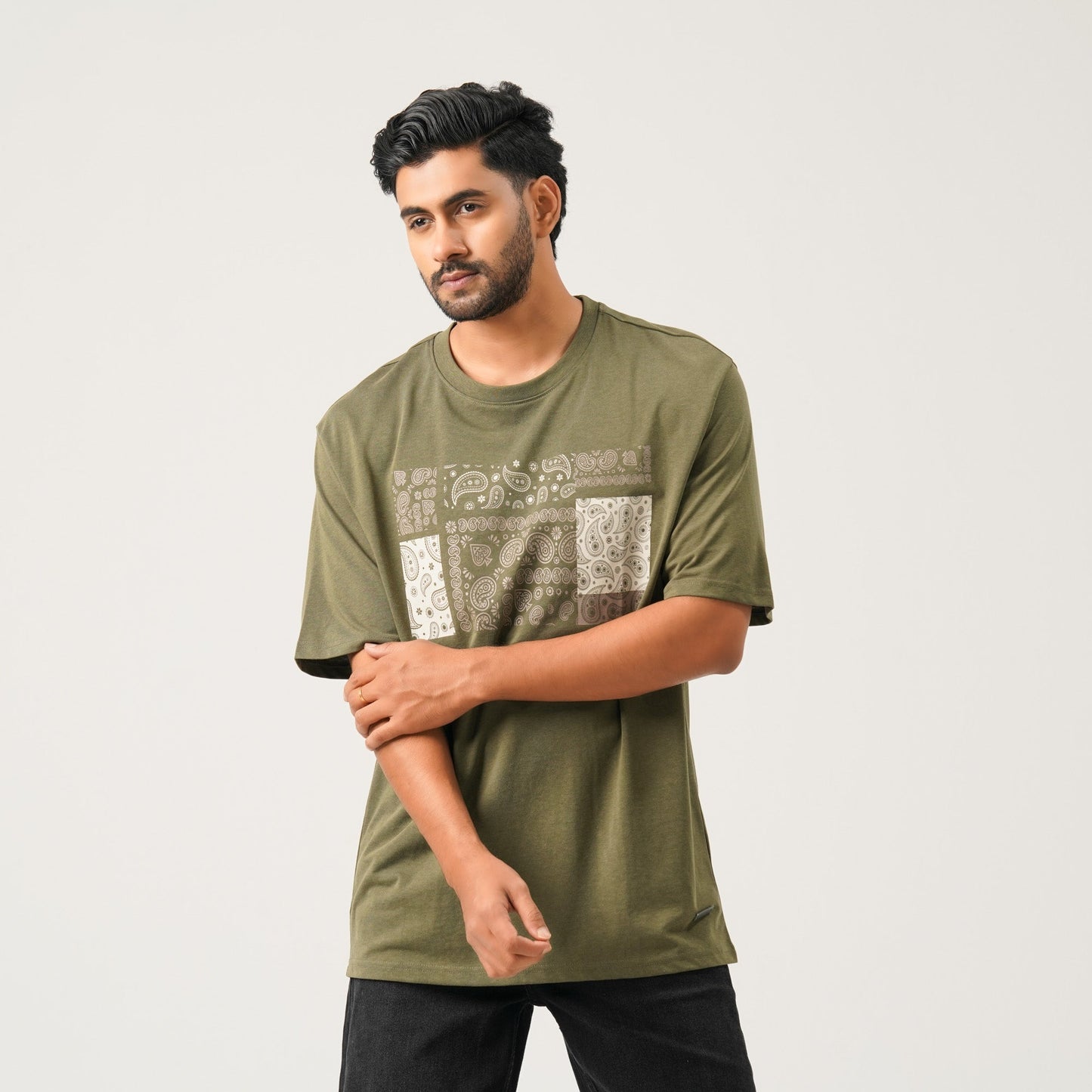 Mens Olive Oversize T-shirt