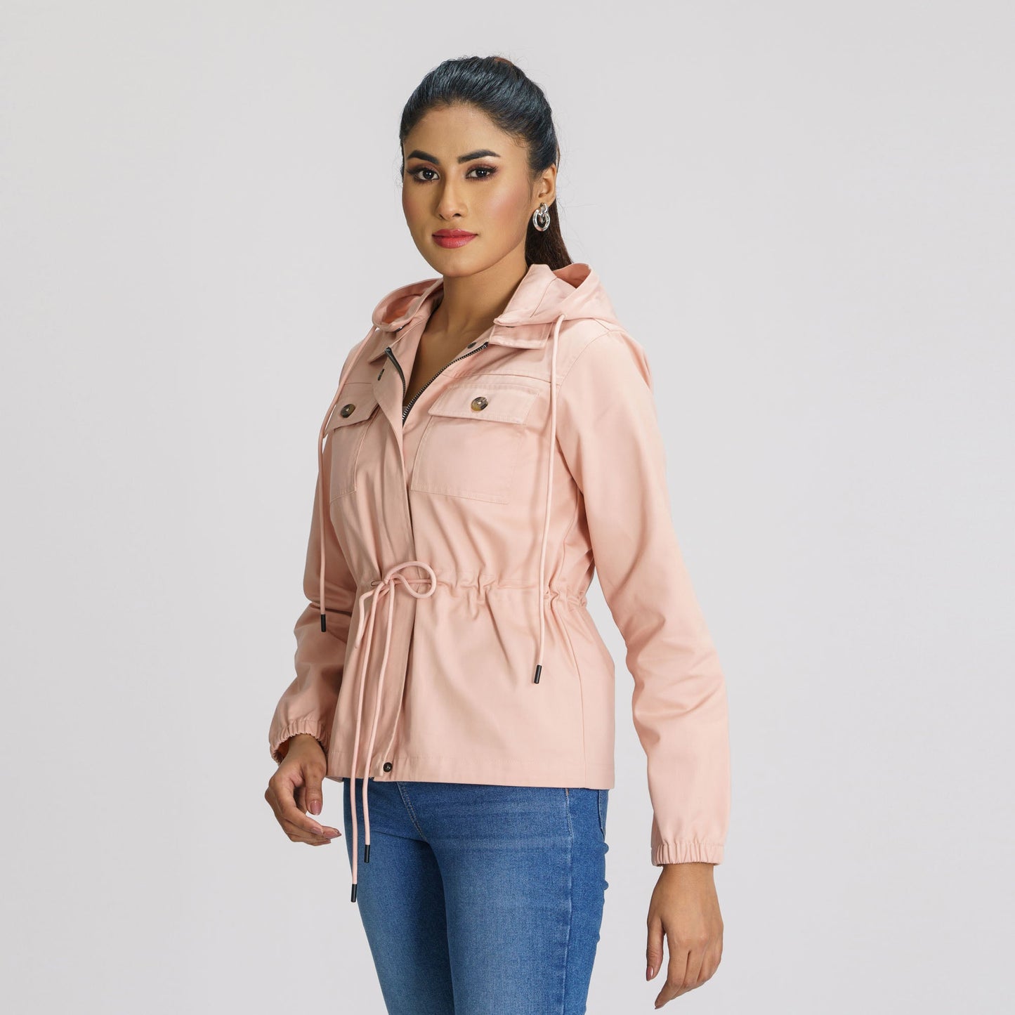 Women’s Rose Peach Twill Jacket