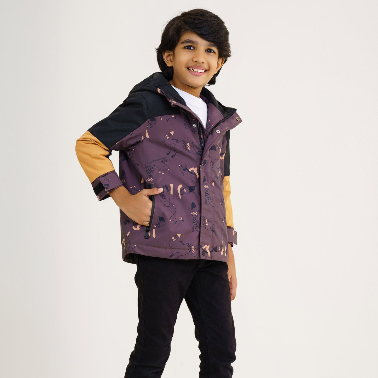 Baby Boy's Black Brown Windbreaker