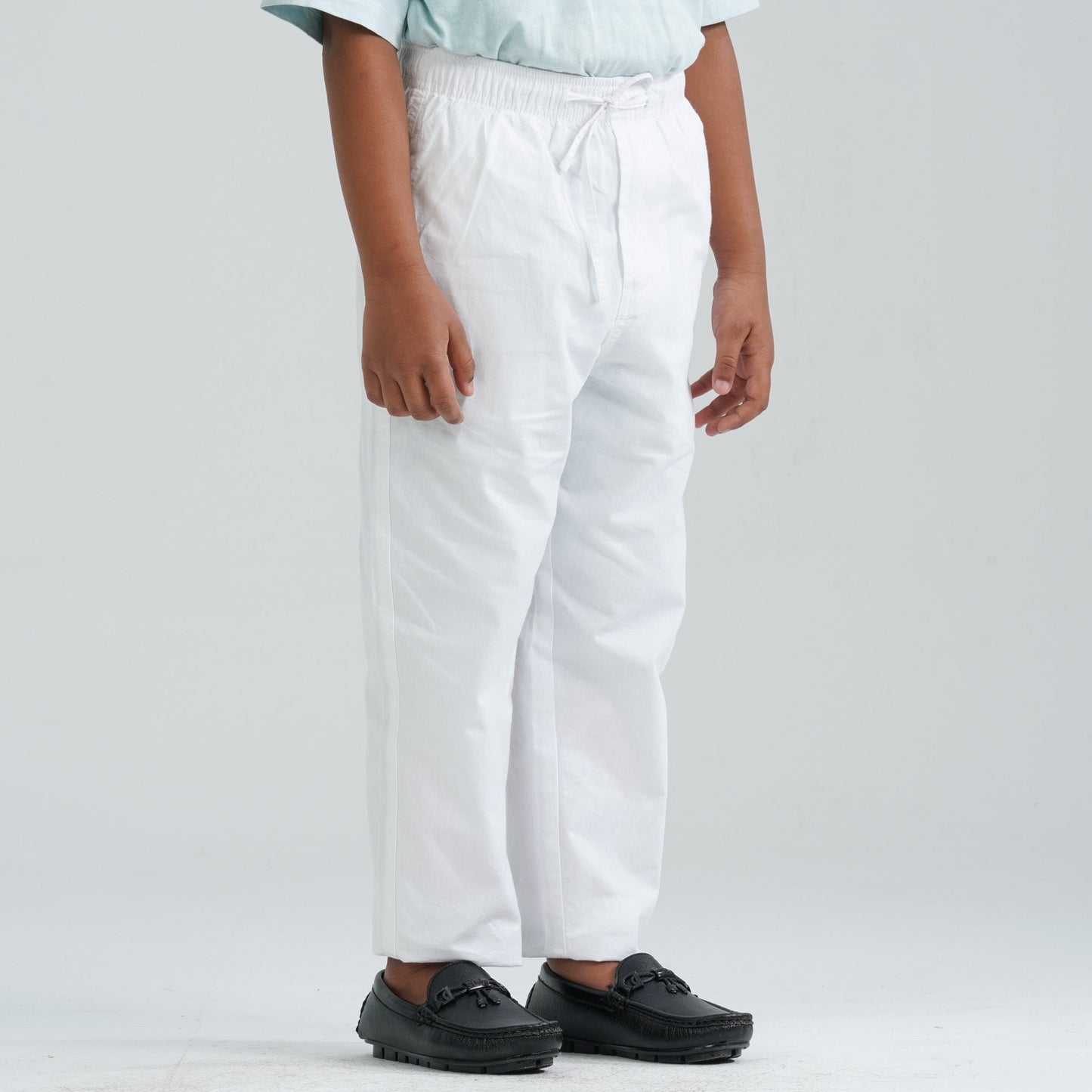 Boy's White Cotton Pant Payjama