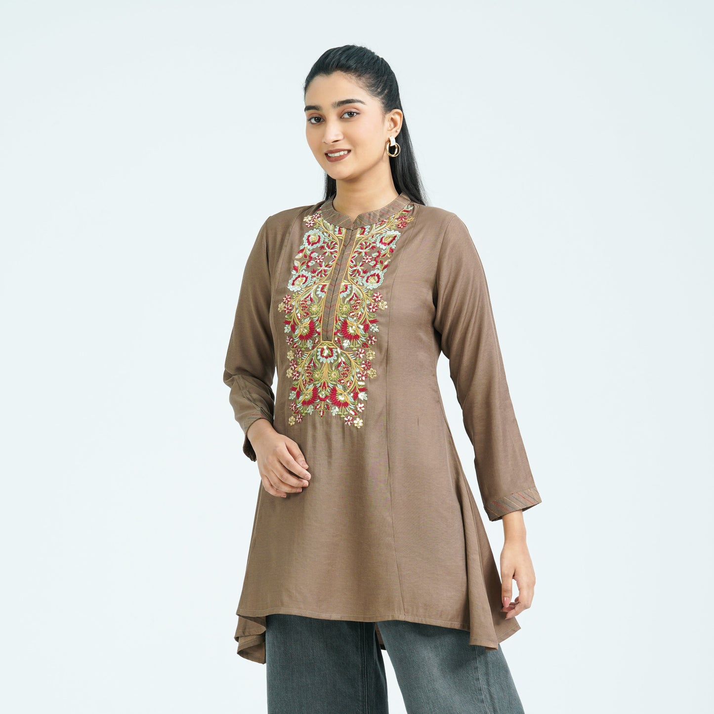 Women’s Blended Cotton Embroidered Tunic