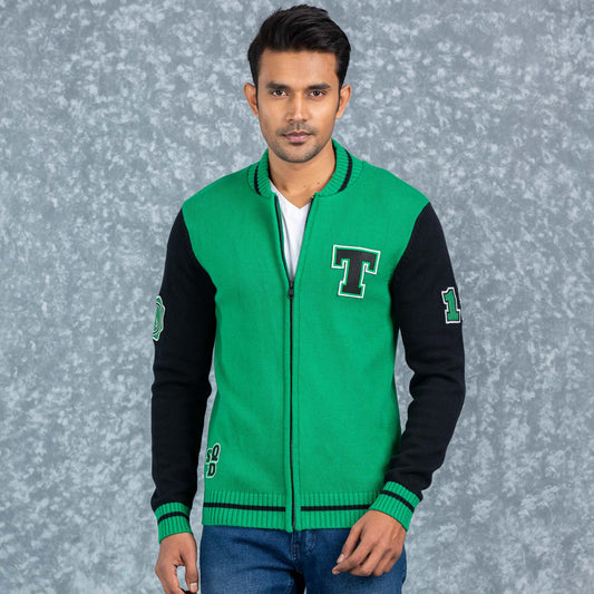 Mens Cardigan-Green