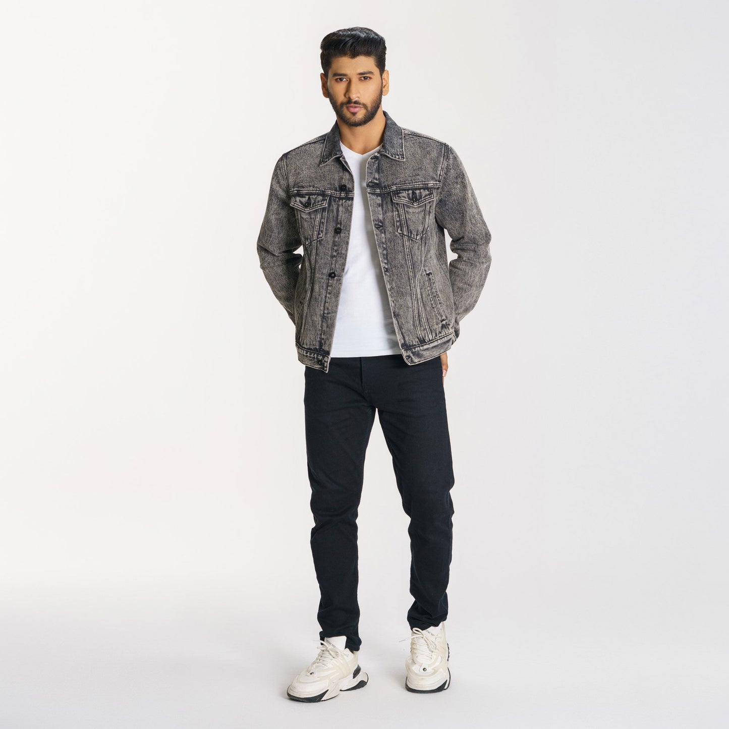 Men's Grey Denim Jacket