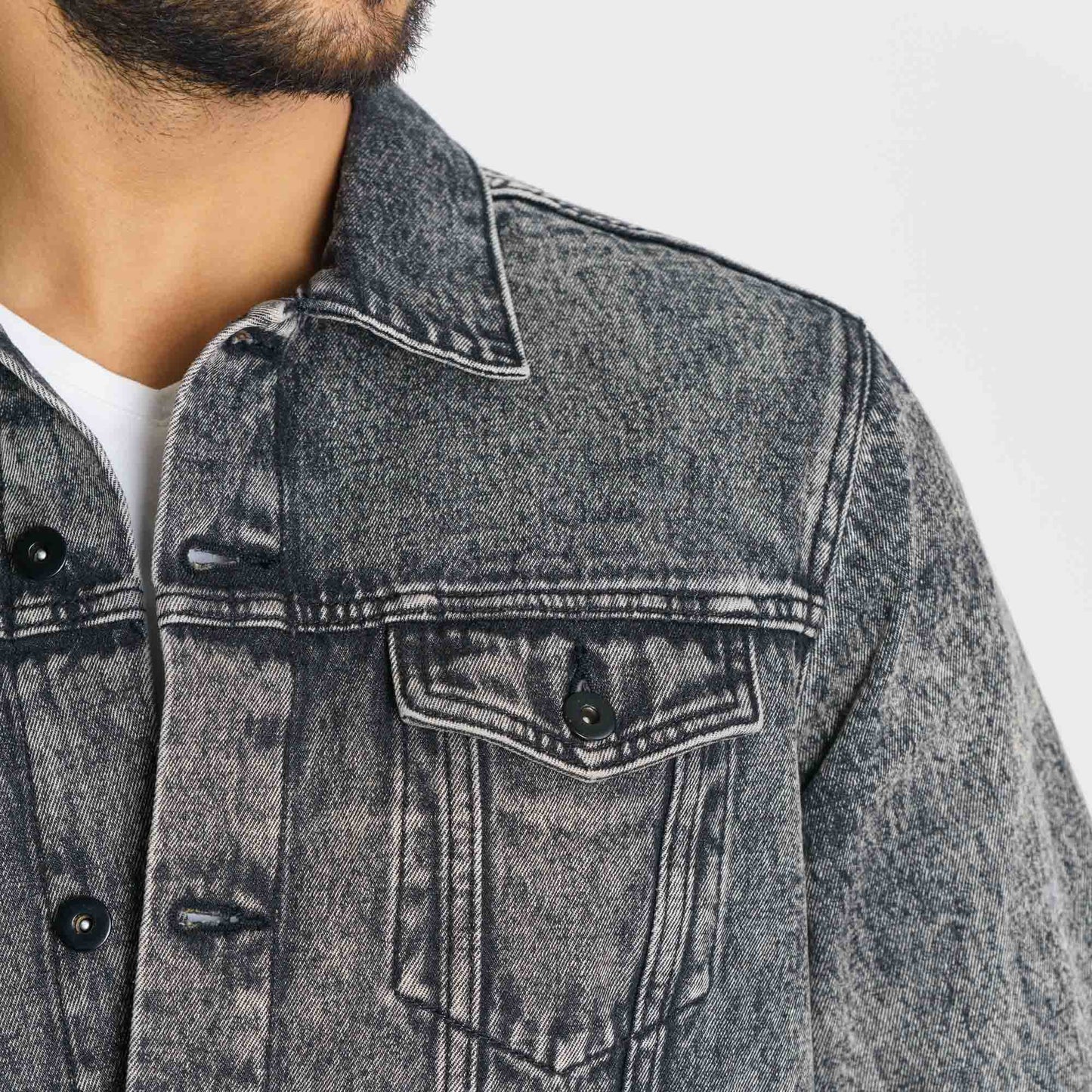 Men's Grey Denim Jacket