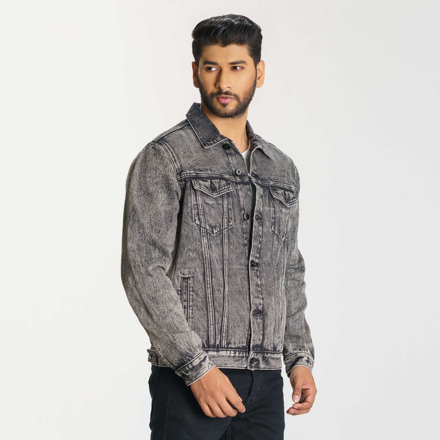 Men's Grey Denim Jacket