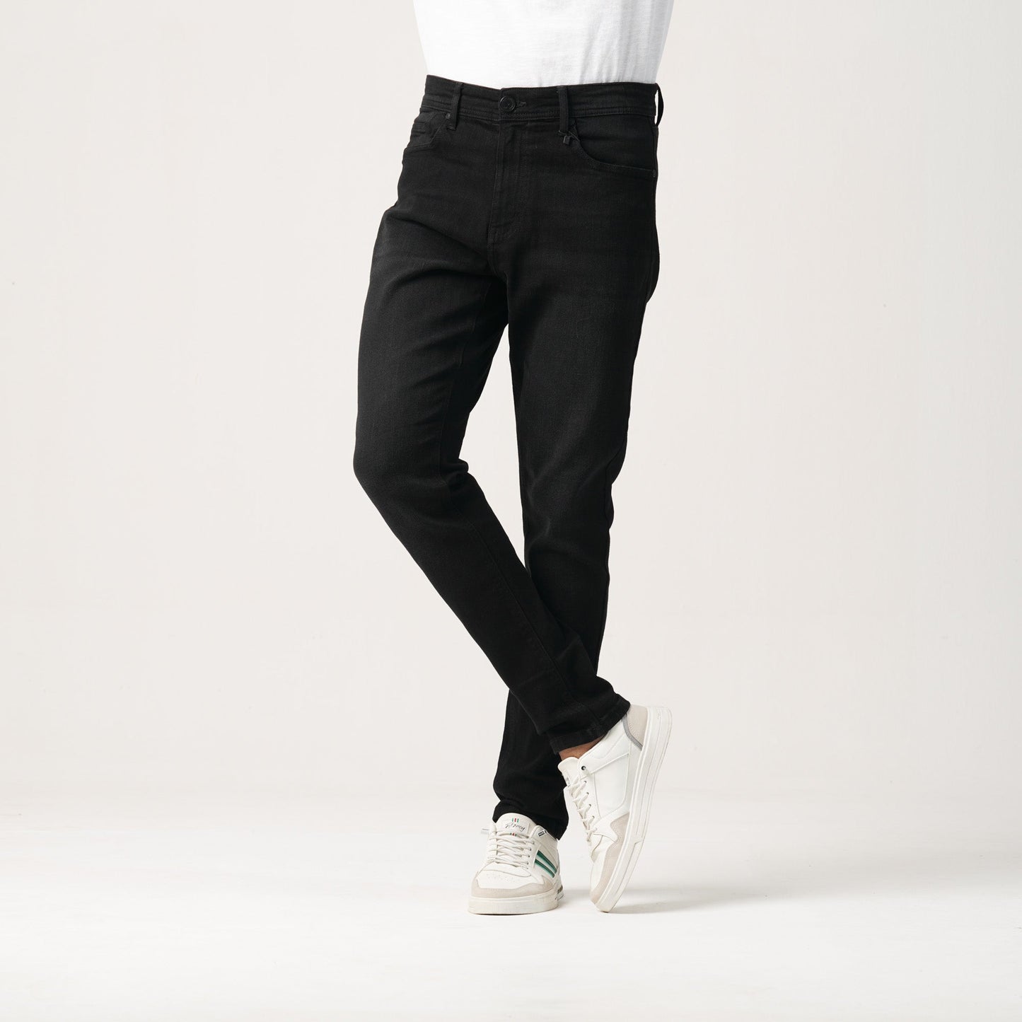 MENS DENIM LONG PANT-BLACK