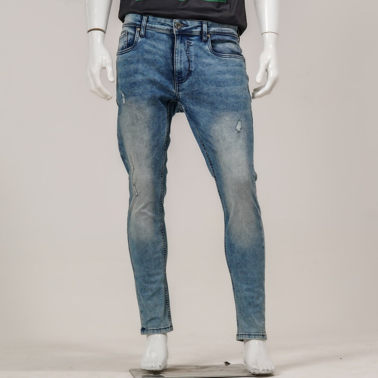 Mens Blue Denim Long Pant