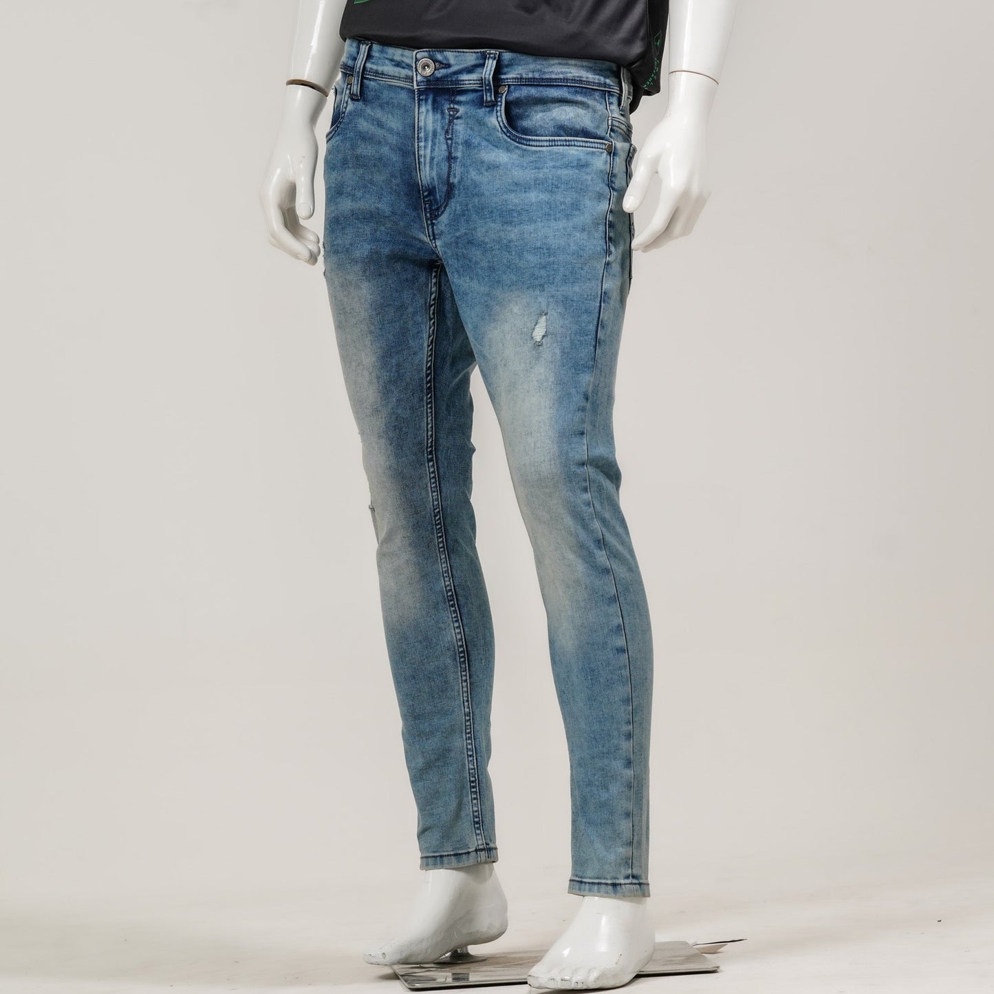 Mens Blue Denim Long Pant