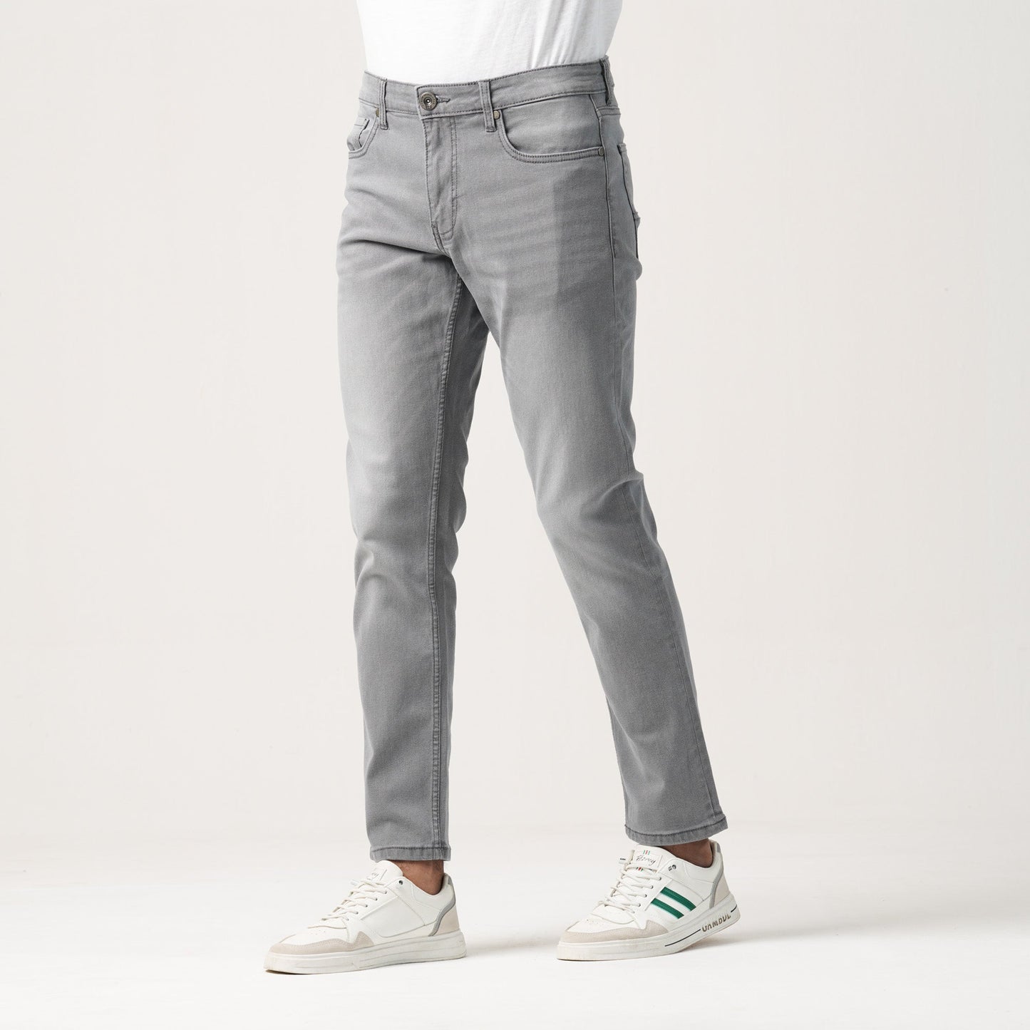 MENS DENIM LONG PANT-GREY