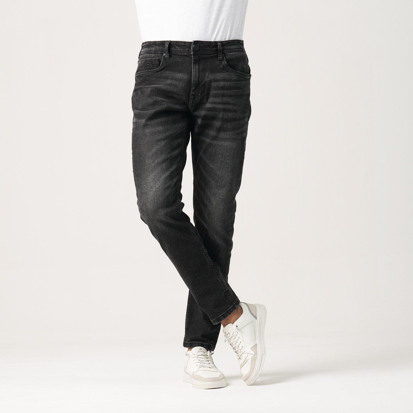 MENS DENIM LONG PANT-BLACK