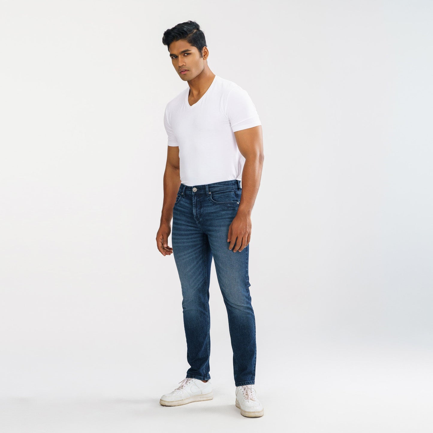 Men's Dark Blue Denim Pants