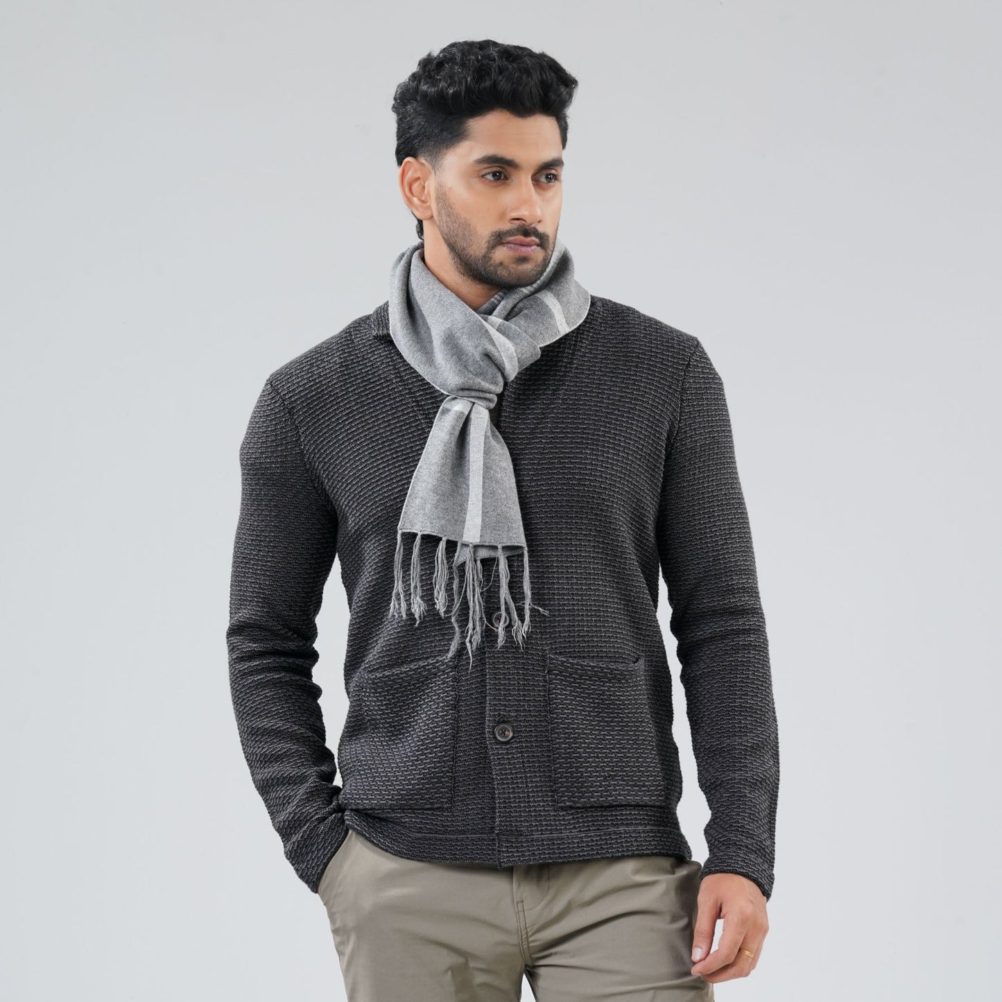 Mens Grey Muffler