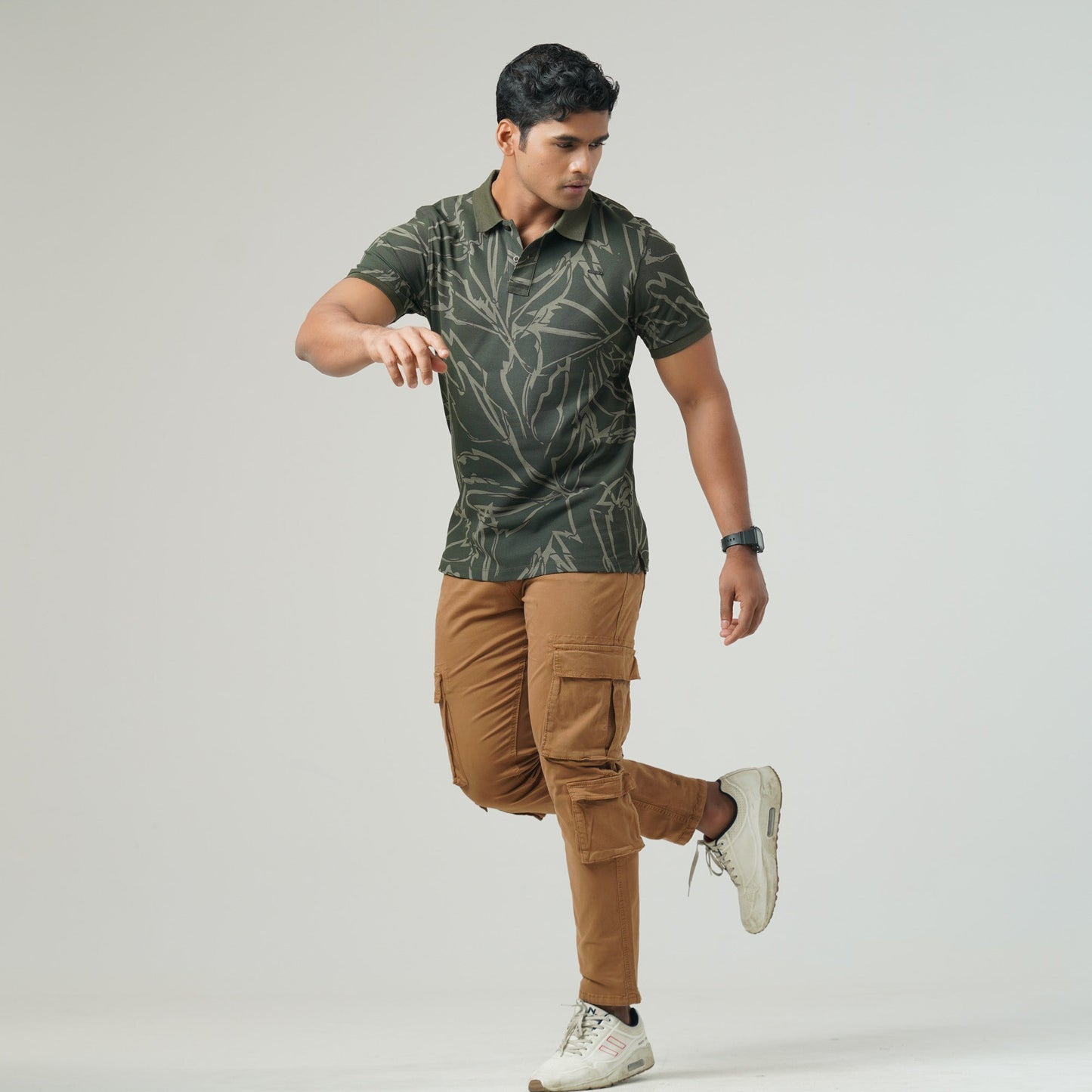 Mens Olive Polo