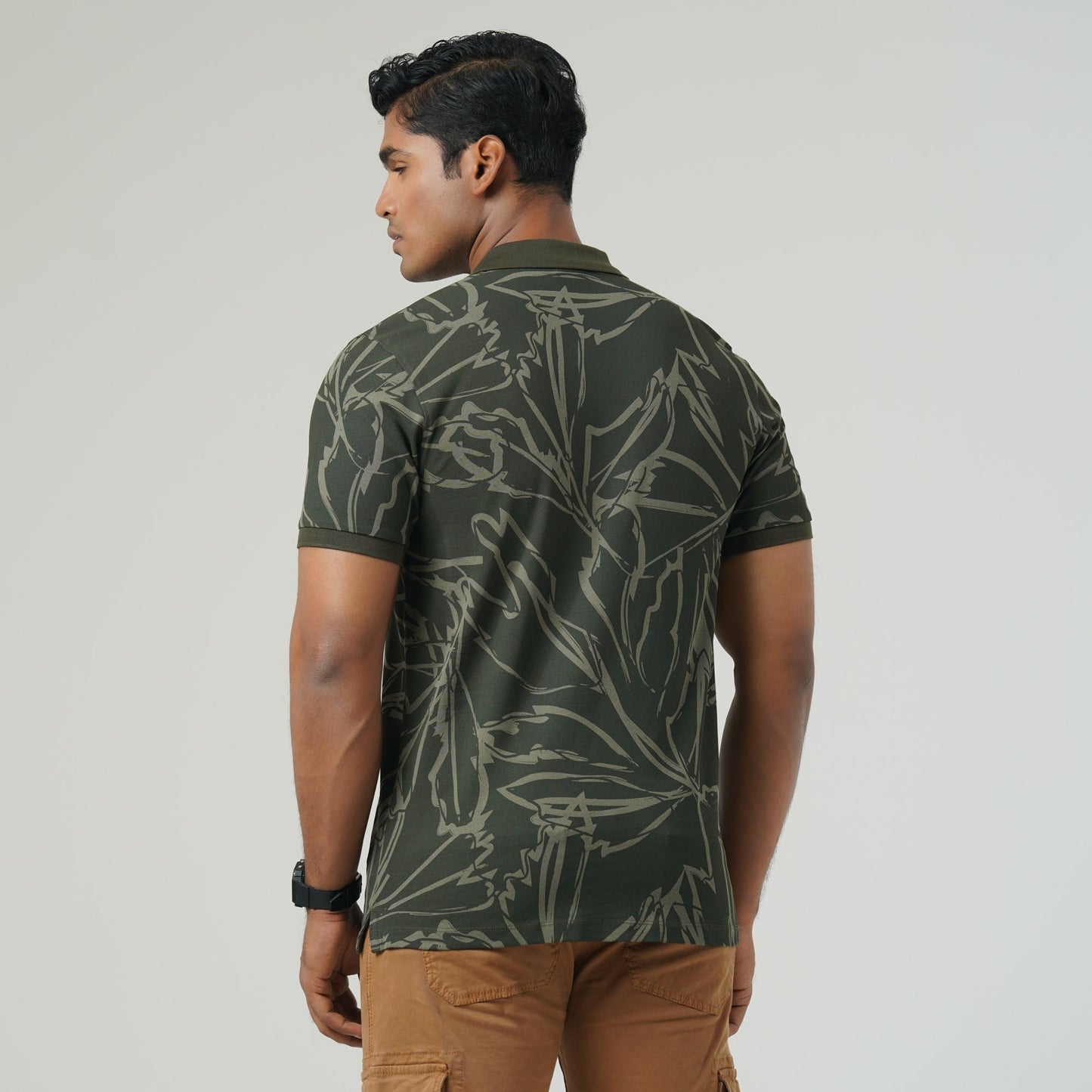 Mens Olive Polo