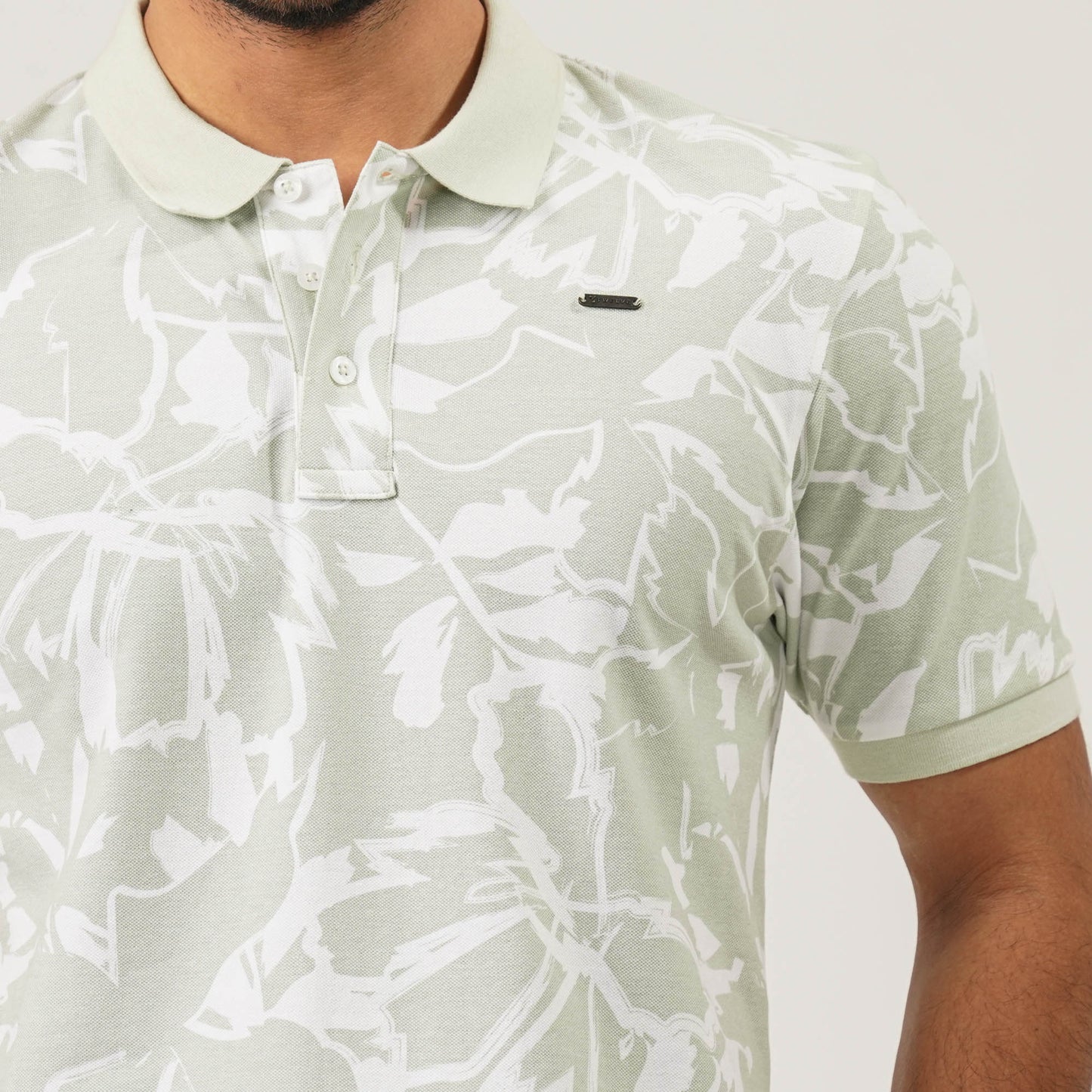 Mens Light Green Polo