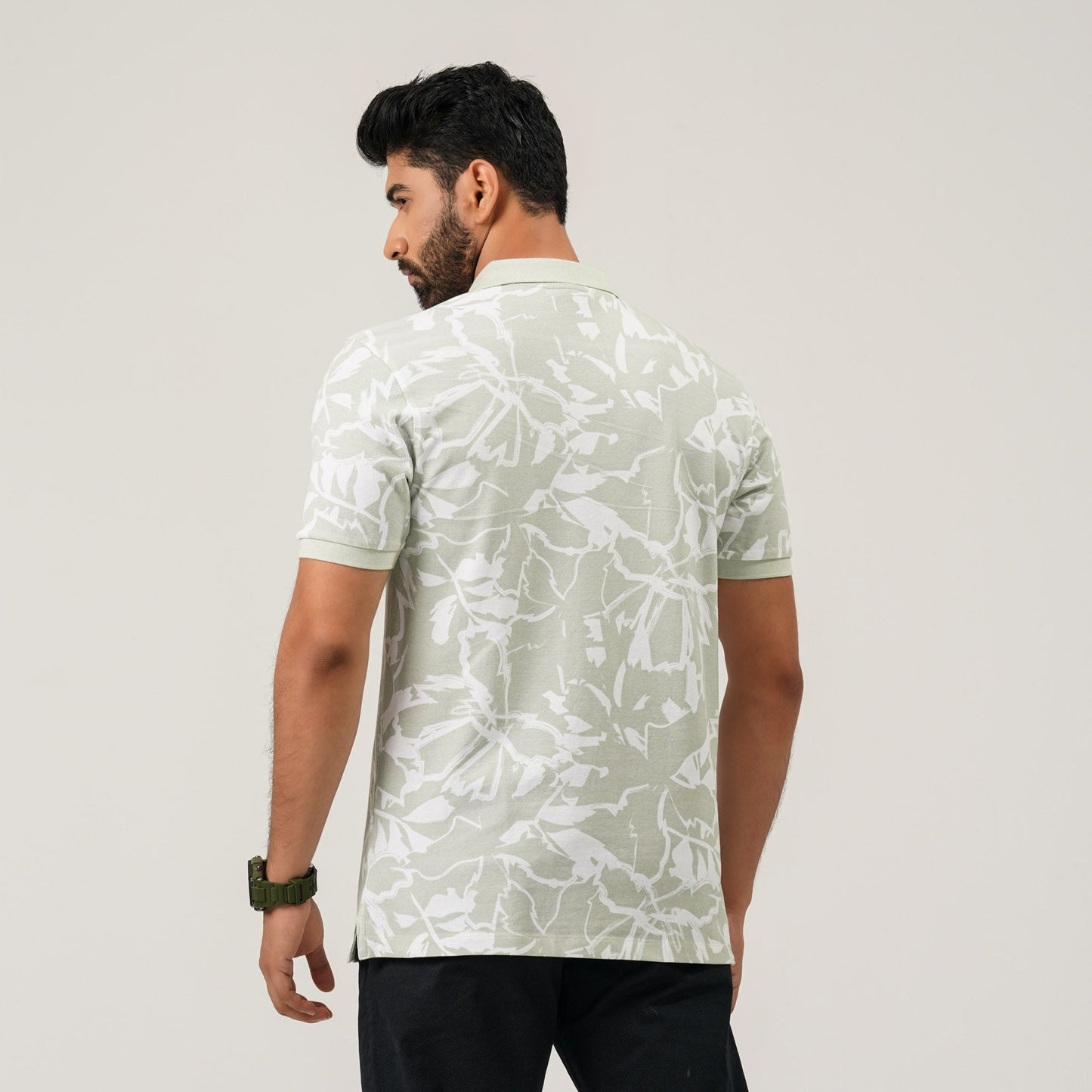 Mens Light Green Polo