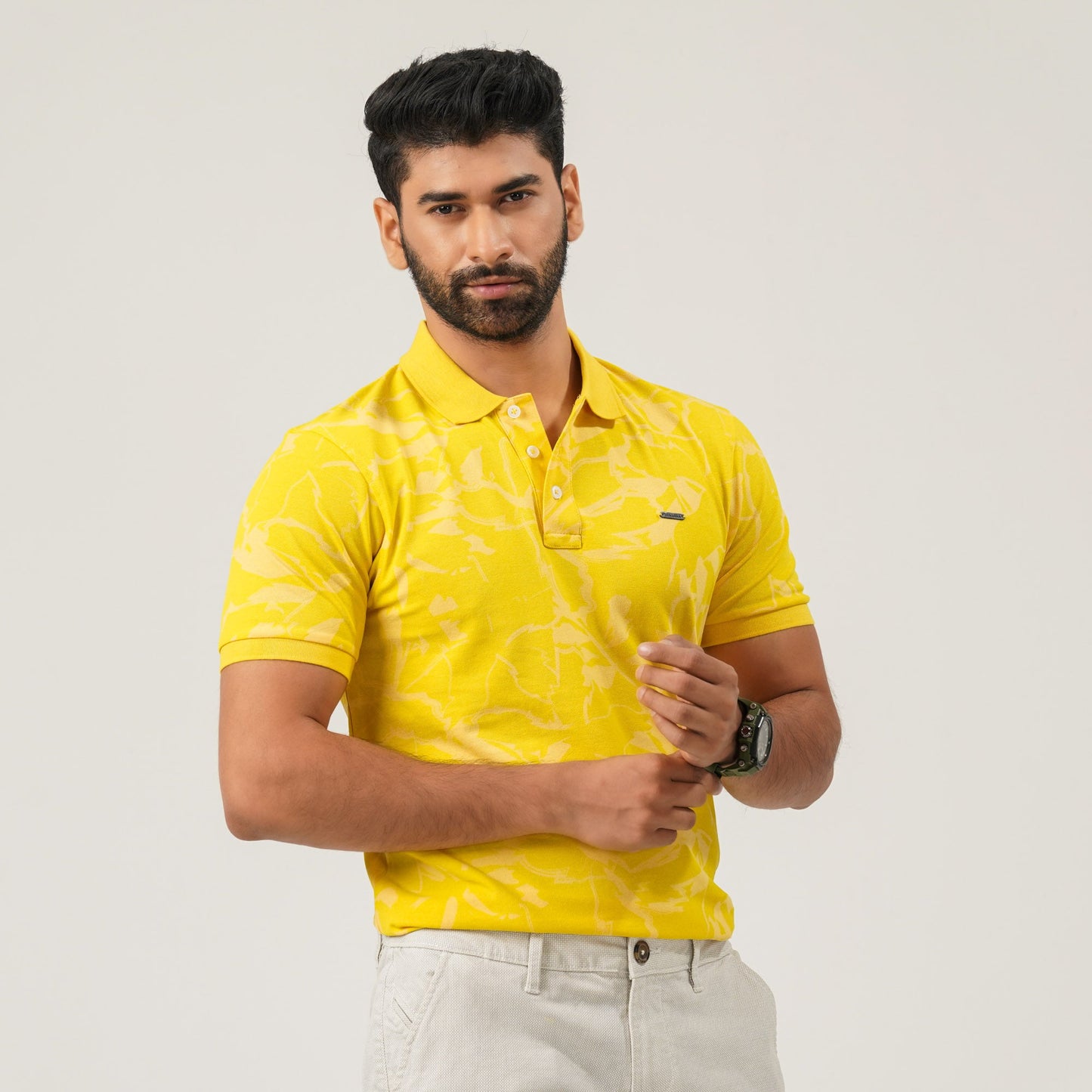 Mens Mustard Polo