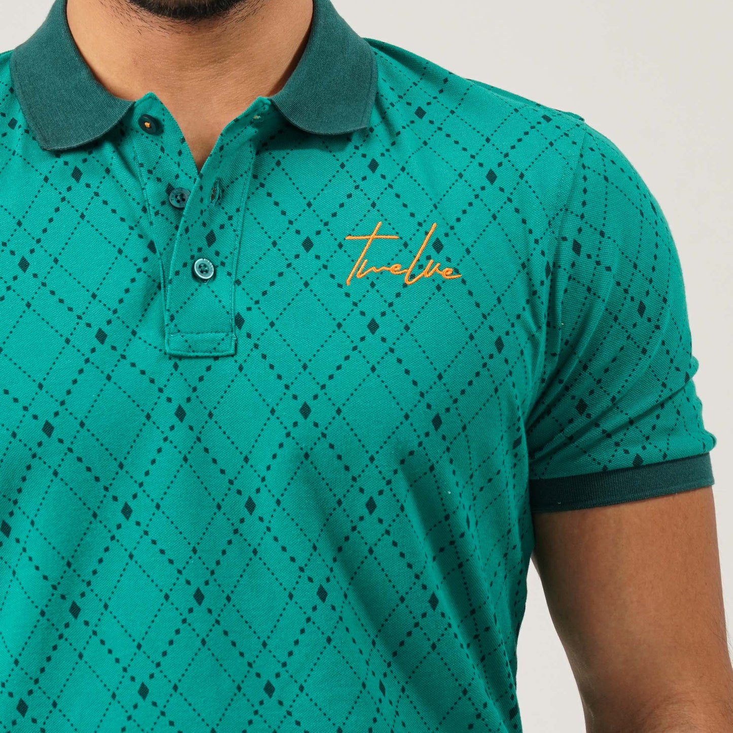 Mens Light Green Polo T-Shirt