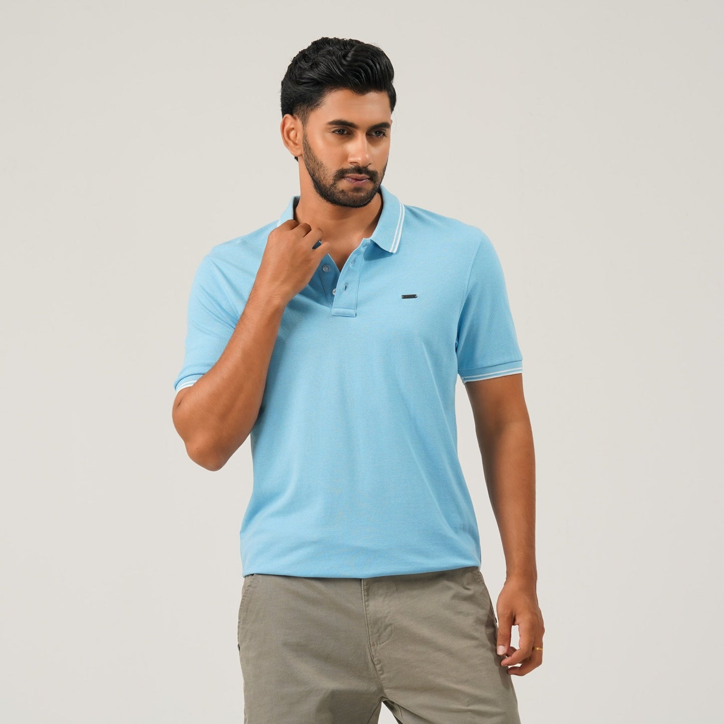 Mens Light Blue Polo