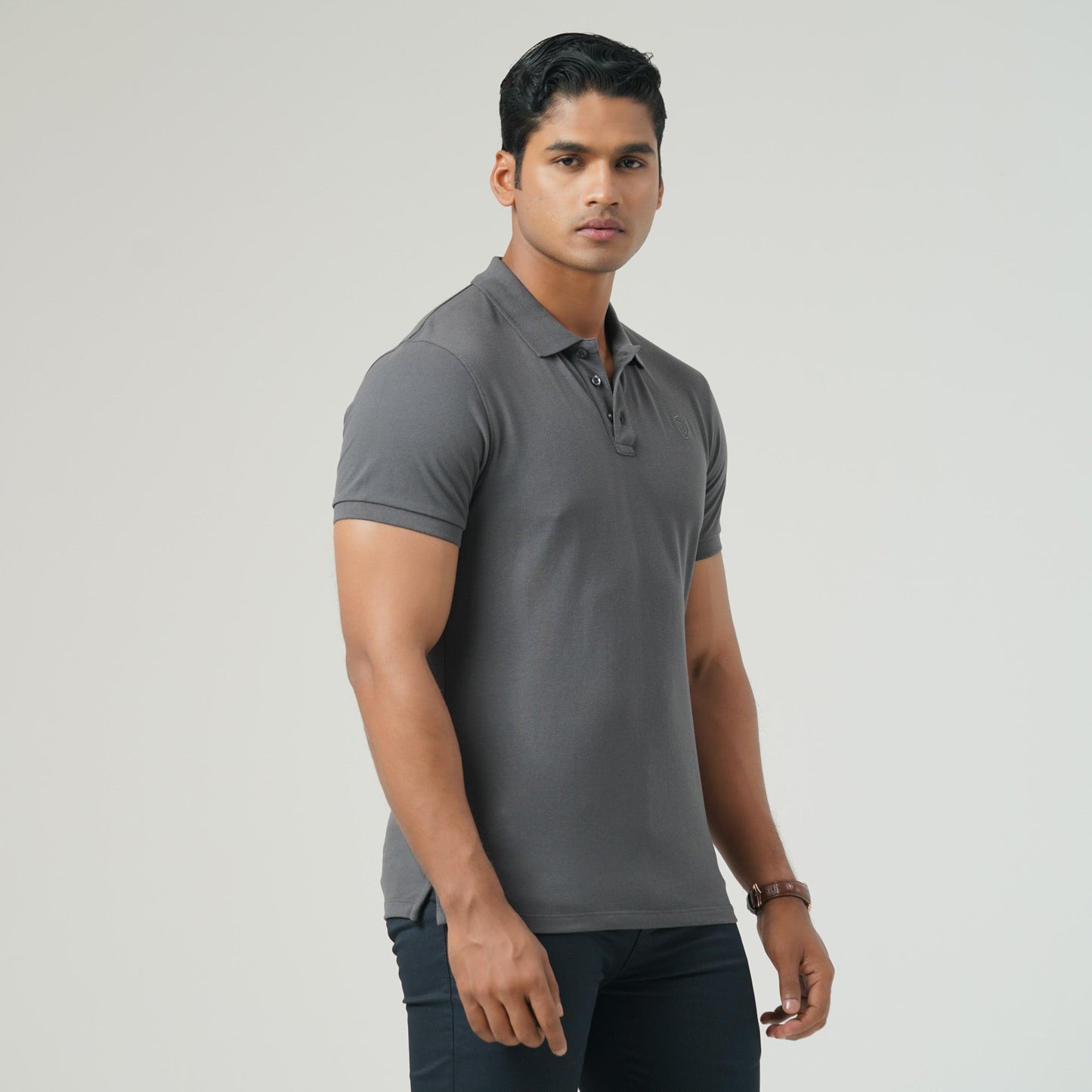 Mens Dark Grey Polo Shirt