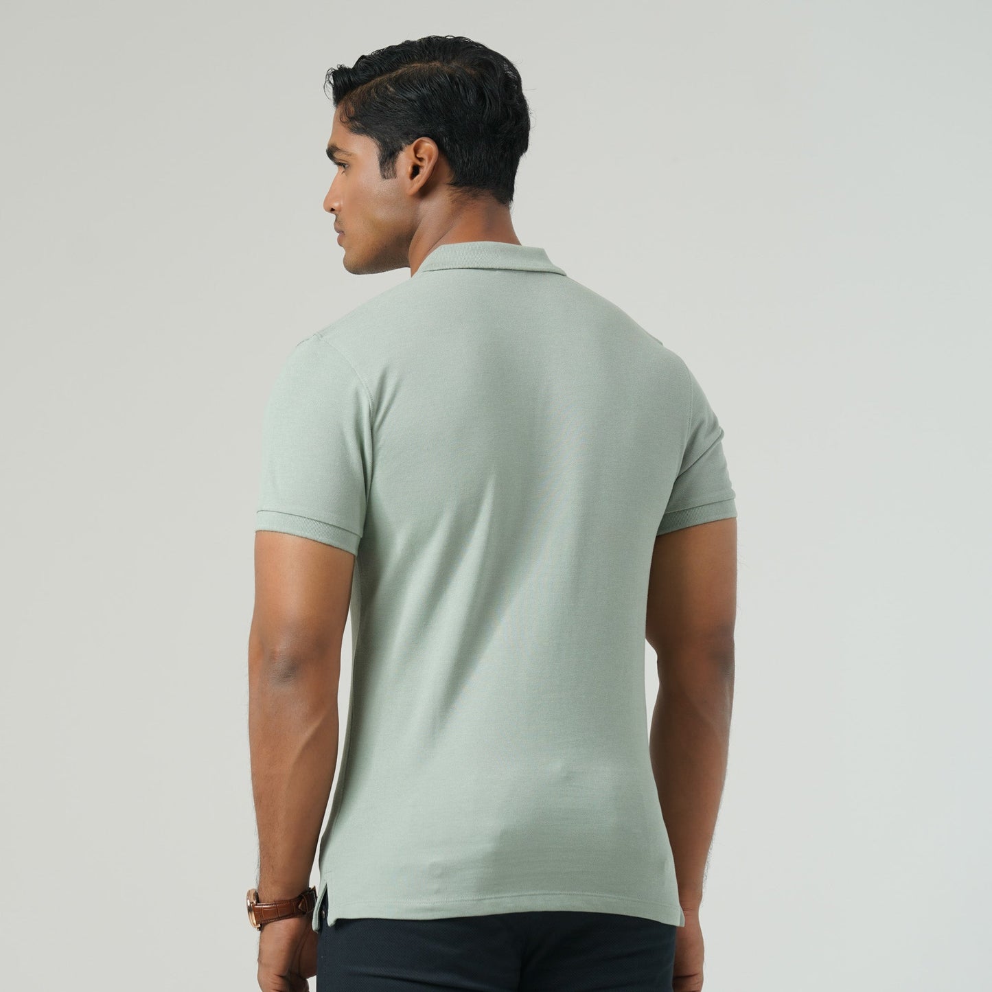 Mens Light Green Polo T-Shirt