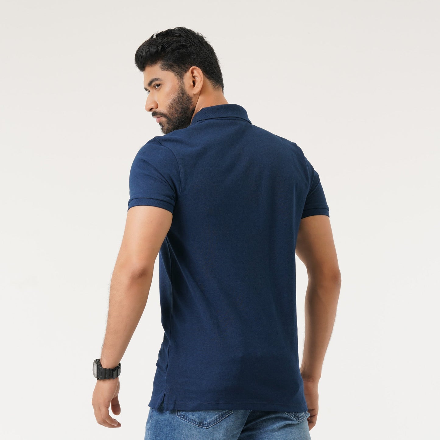 Mens Navy Blue Polo Shirt