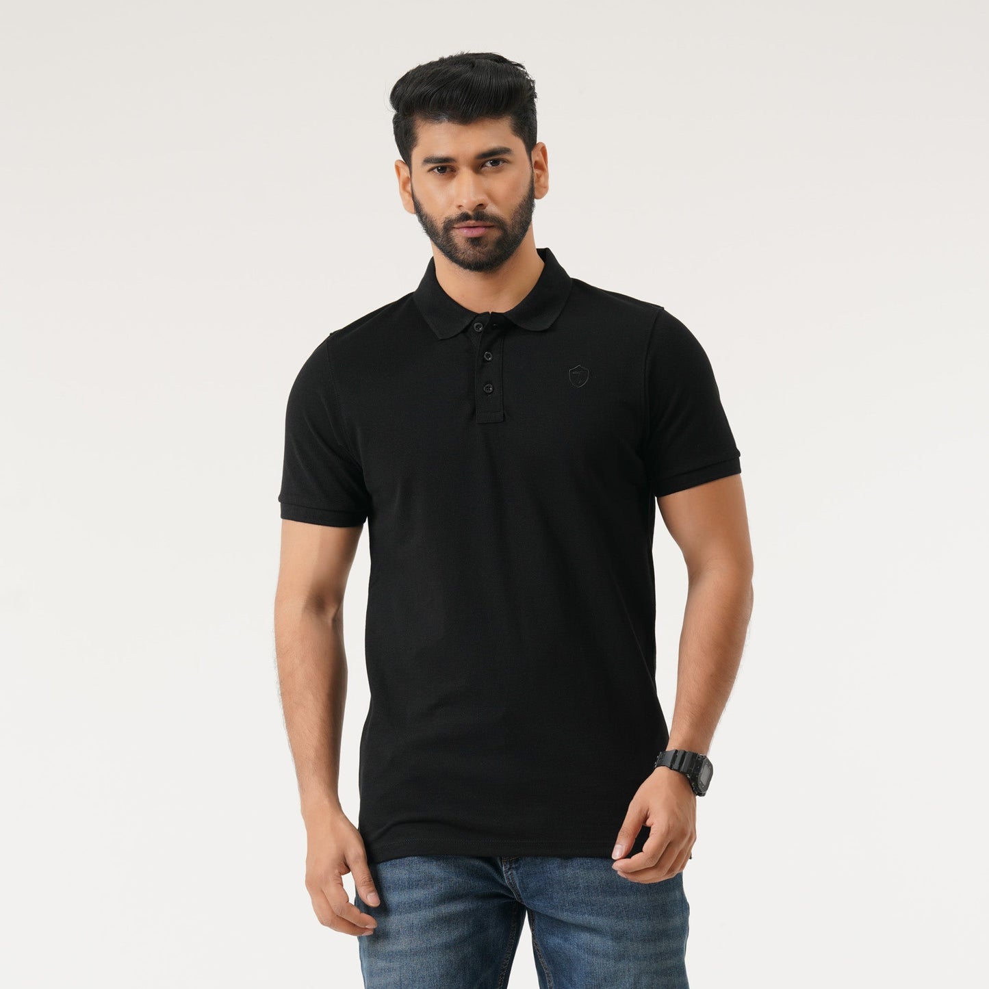 Mens Black Polo Shirt