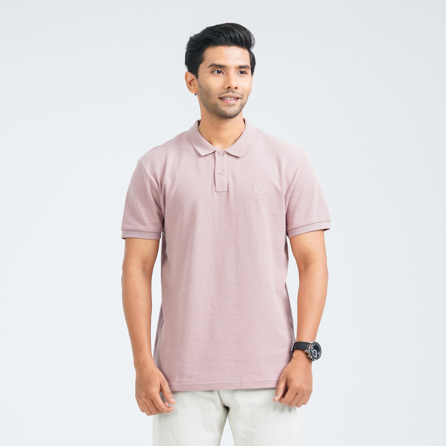 Men’s Dusty Pink Cotton Polo Shirt
