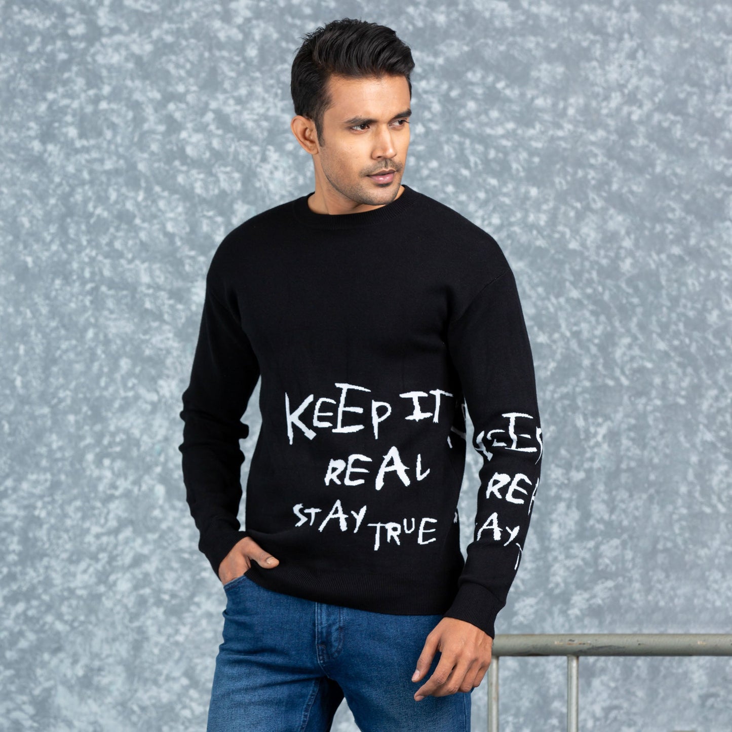 MENS PULLOVER- BLACK