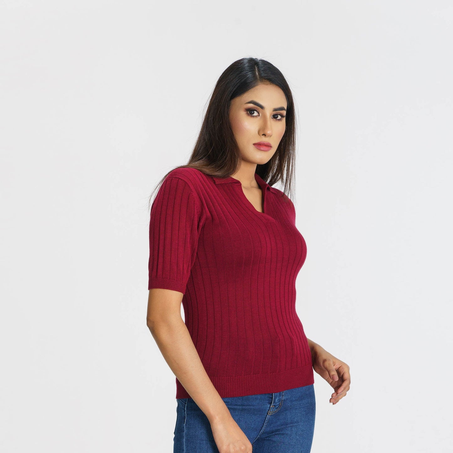 Womens Maroon Pullover