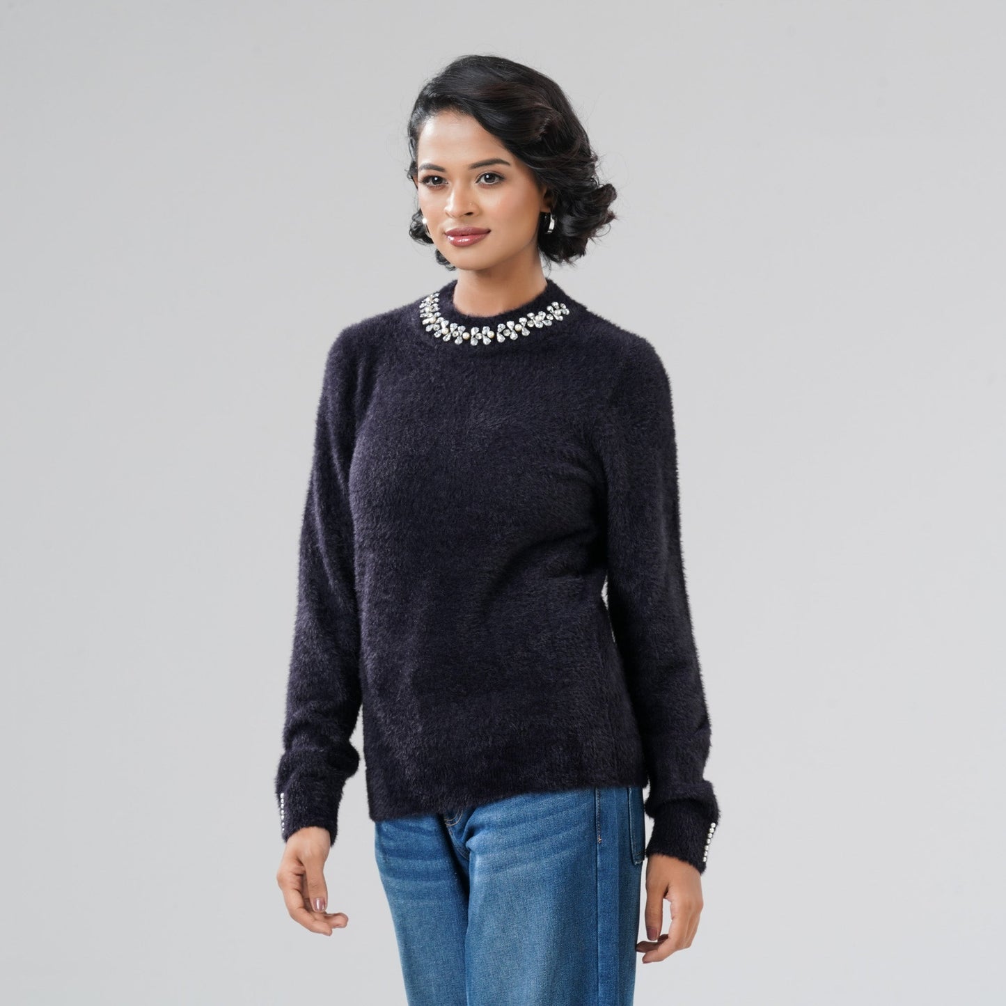 Womens Black Pullover