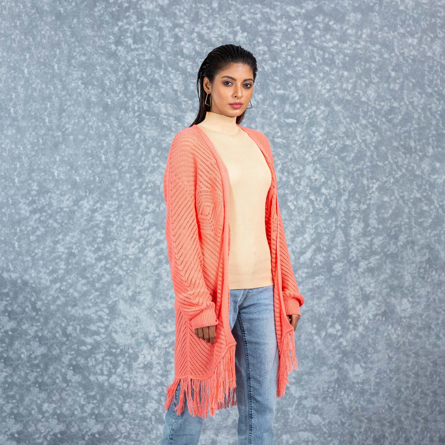 LADIES SHRUG- PINK