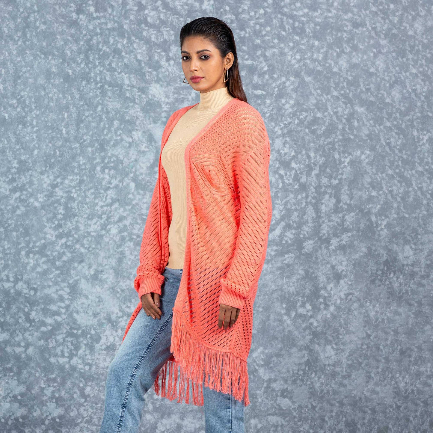 LADIES SHRUG- PINK